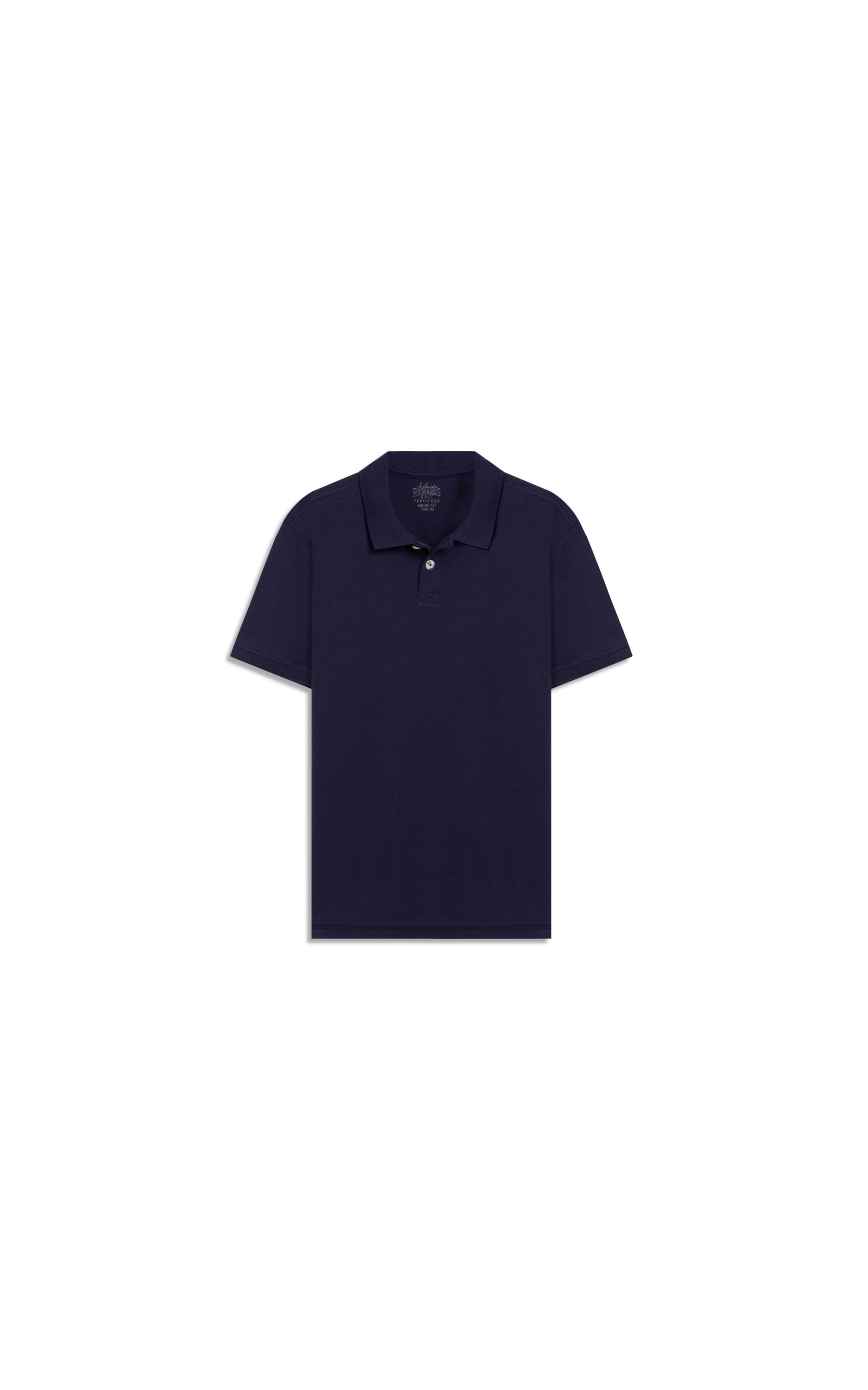 Polo Textura Mock Dark Navy
