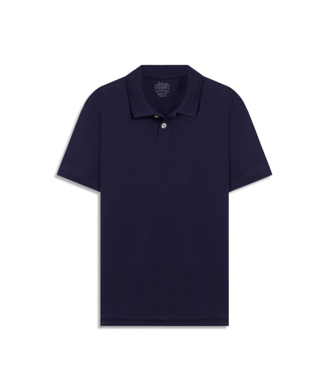 Polo Textura Mock Dark Navy