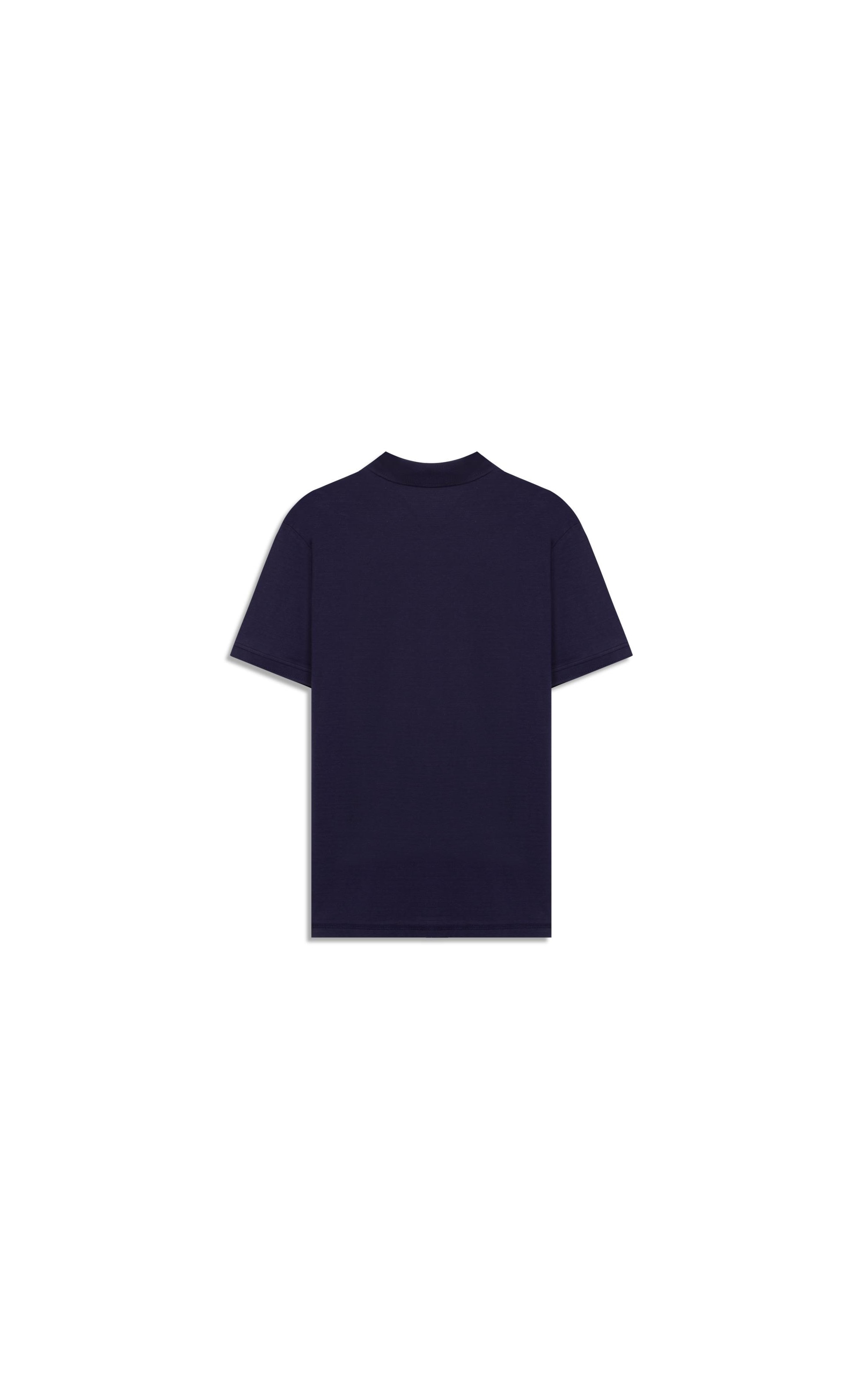 Polo Textura Mock Dark Navy