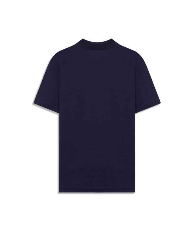 Polo Textura Mock Dark Navy