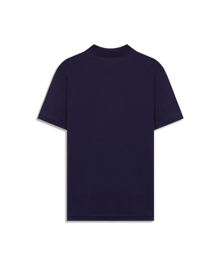 Polo Textura Mock Dark Navy