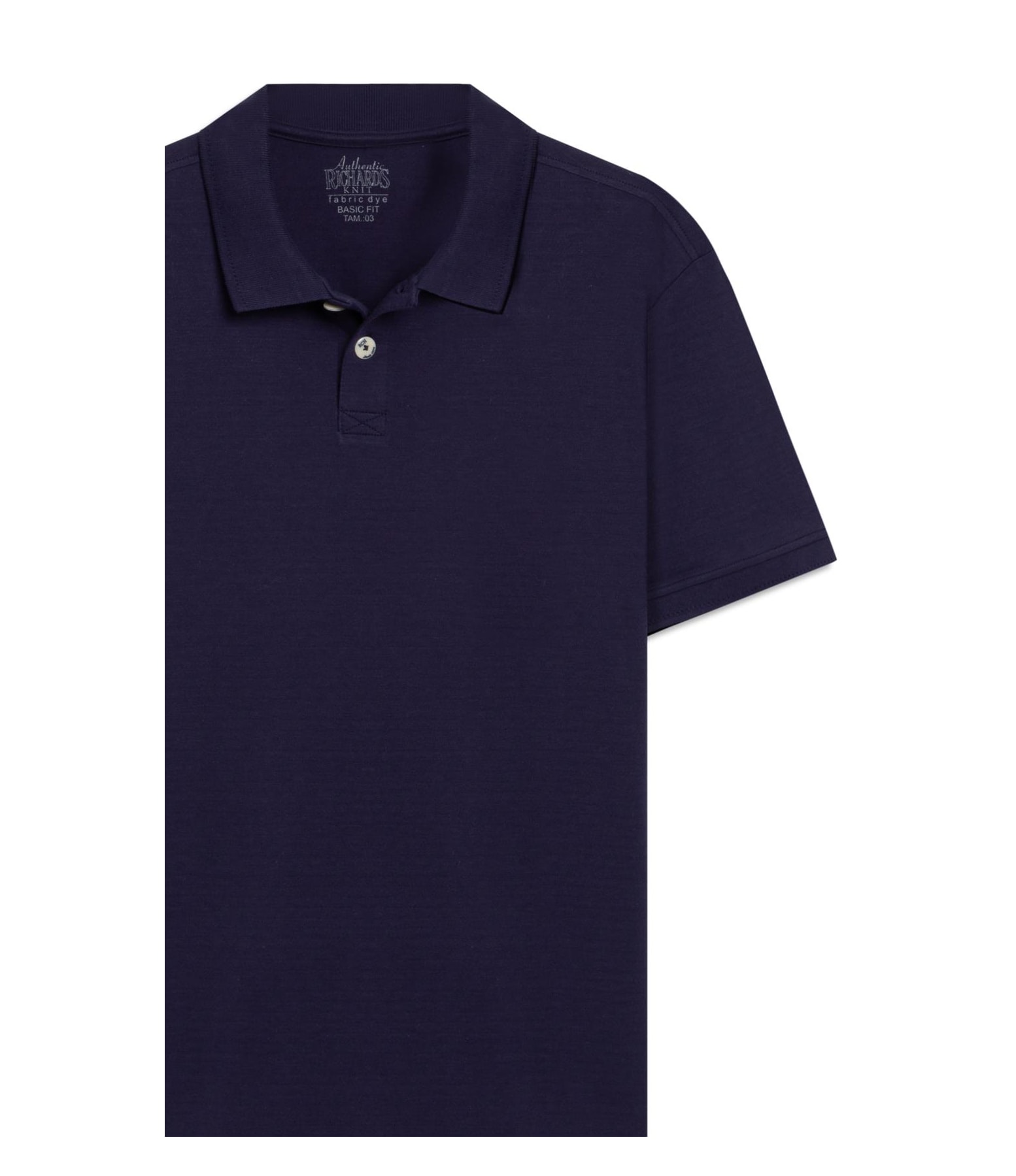 Polo Textura Mock Dark Navy