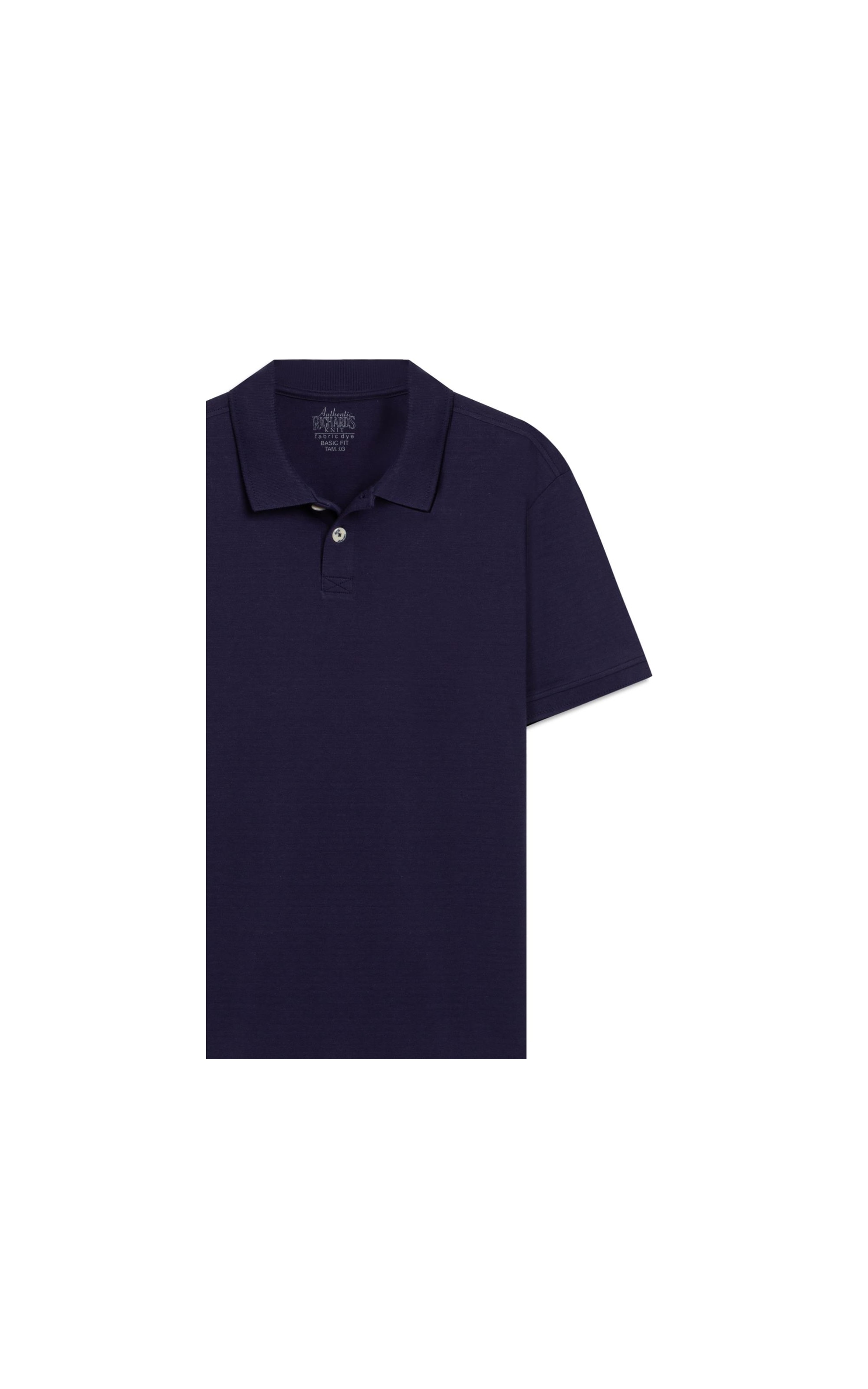 Polo Textura Mock Dark Navy
