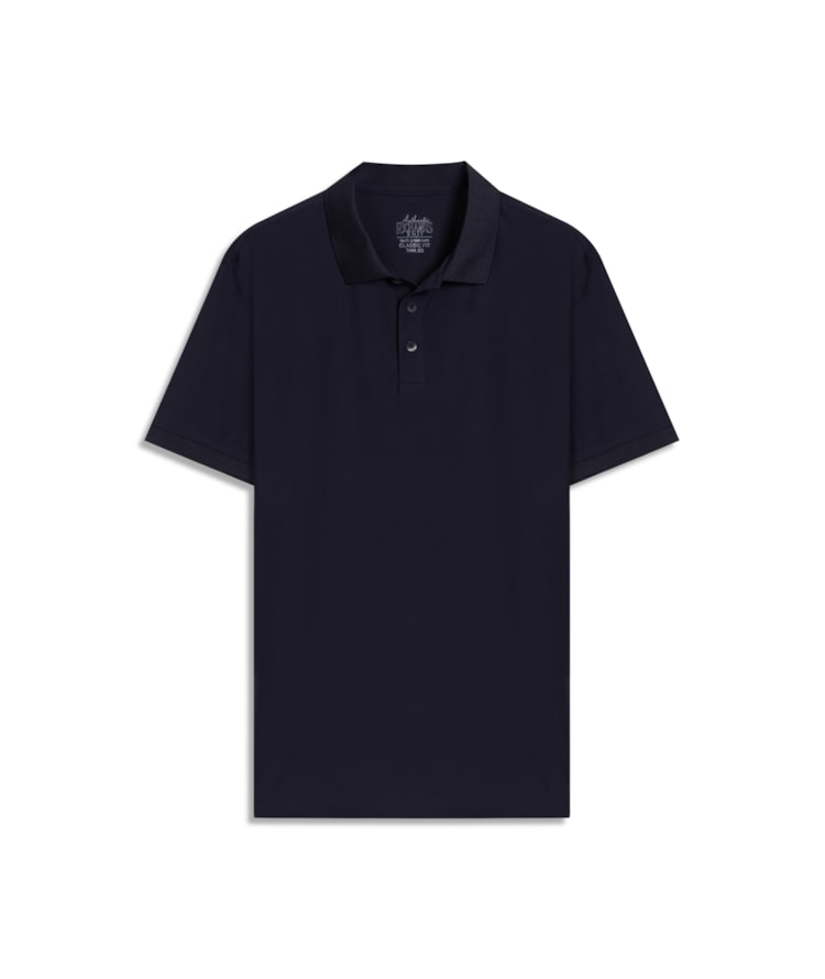 Polo Texture Tech Mc Basic Fit Marinho
