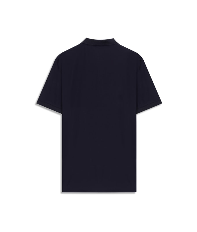 Polo Texture Tech Mc Basic Fit Marinho