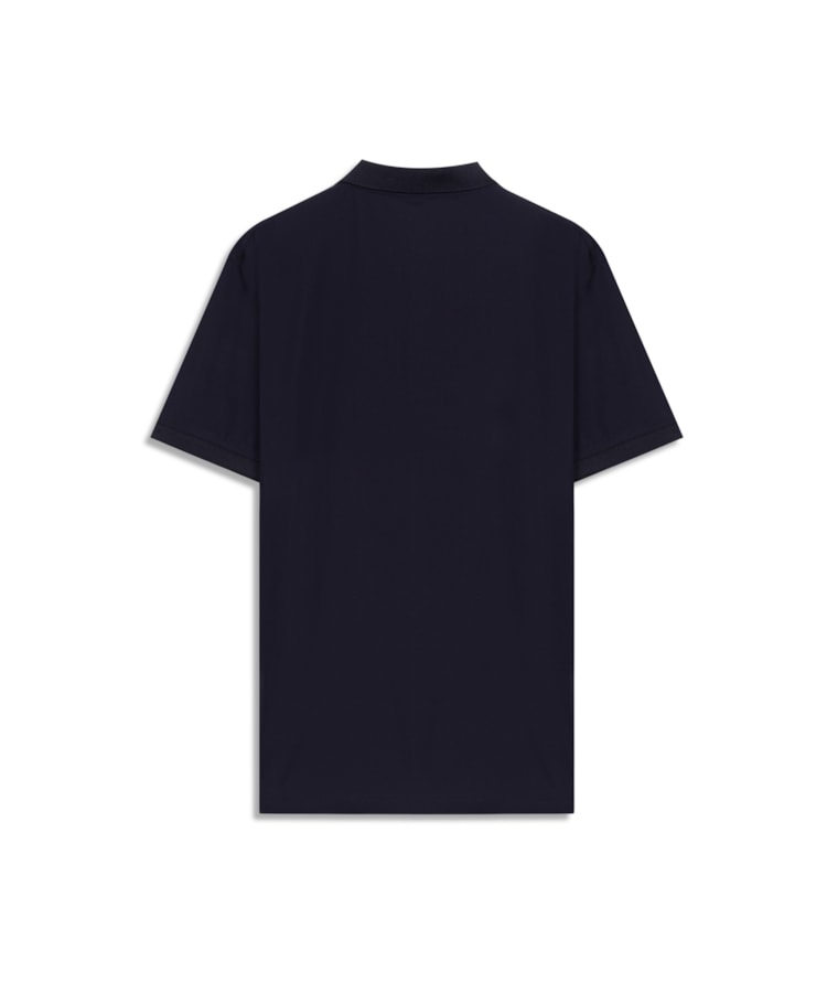 Polo Texture Tech Mc Basic Fit Marinho