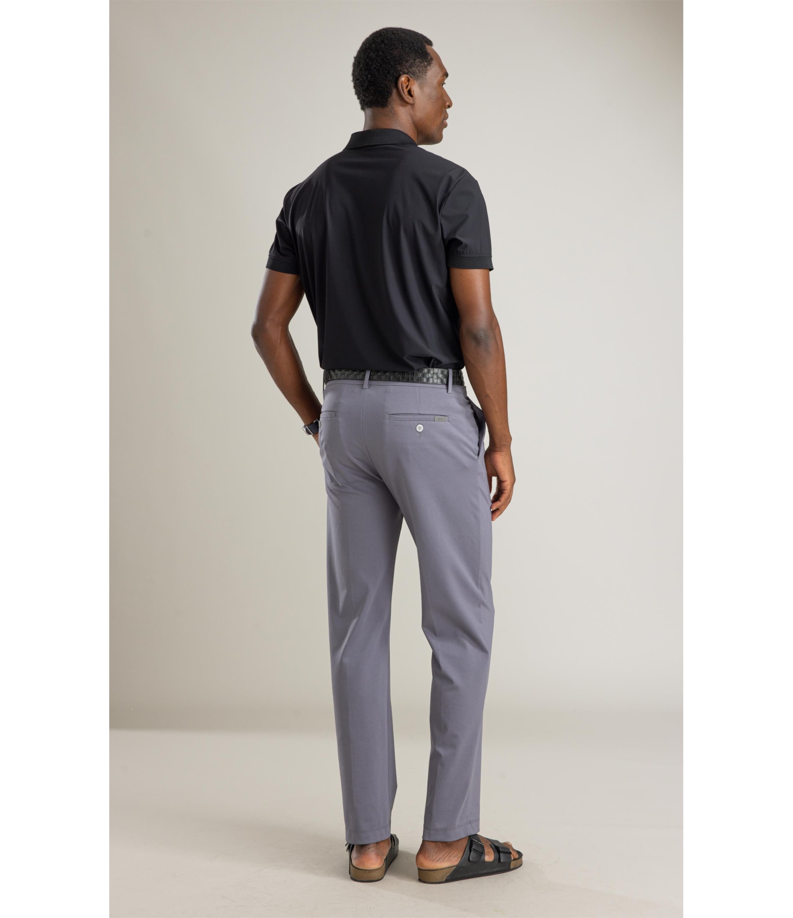 Polo Texture Tech Mc Basic Fit Preto
