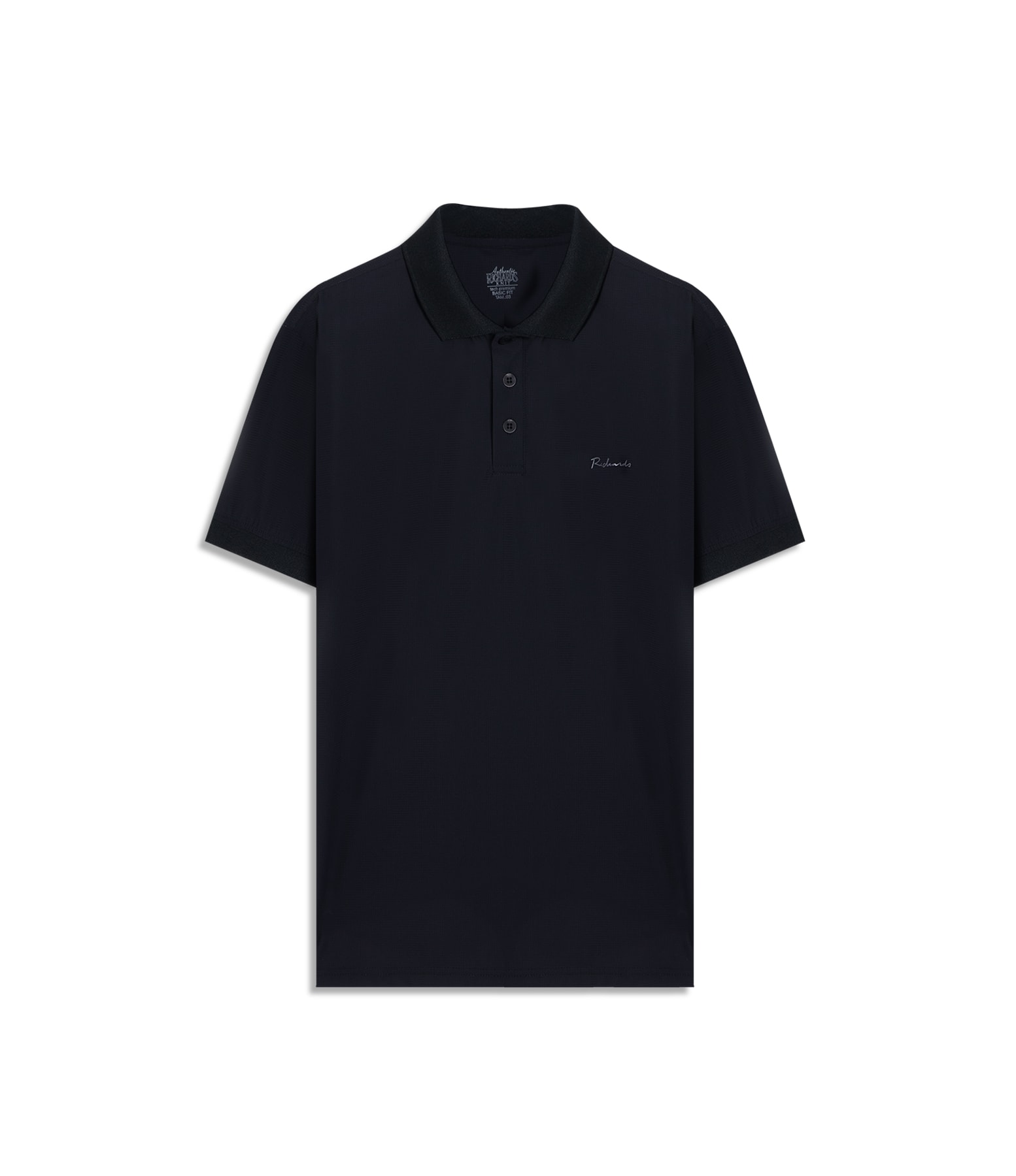 Polo Texture Tech Mc Basic Fit Preto