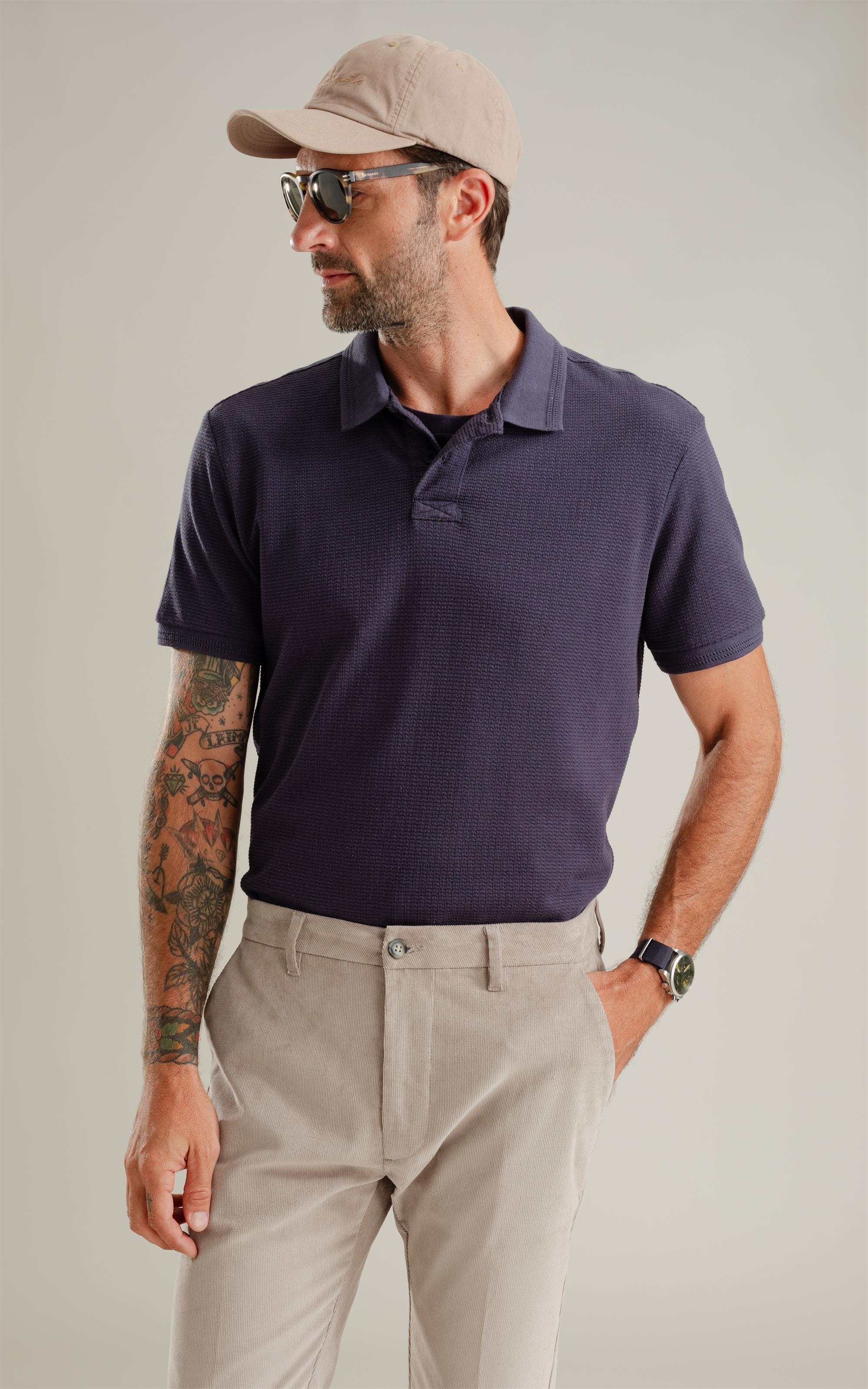 Polo Tricot Abracei Mc Dark Navy