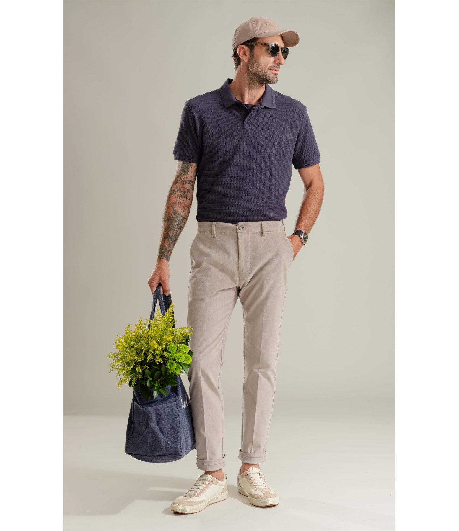 Polo Tricot Abracei Mc Dark Navy
