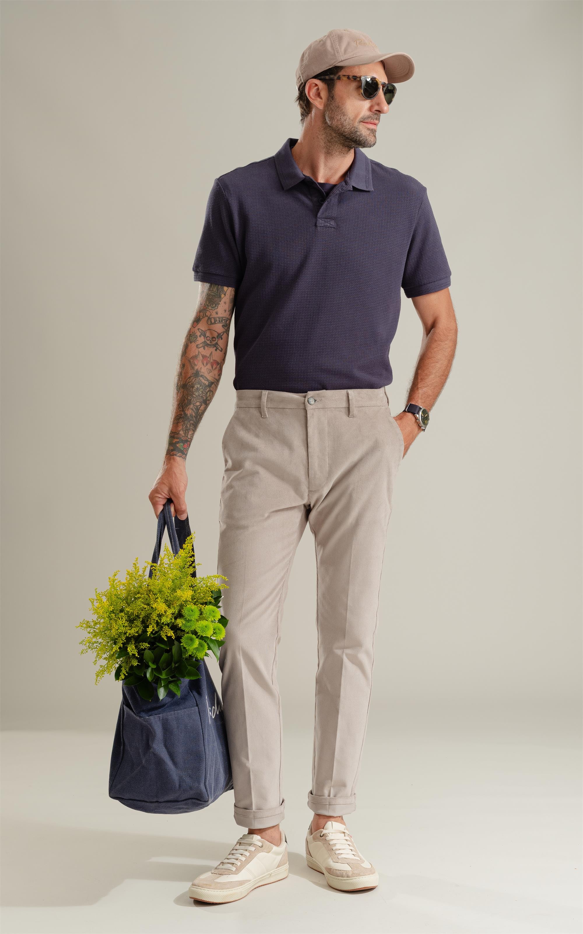 Polo Tricot Abracei Mc Dark Navy