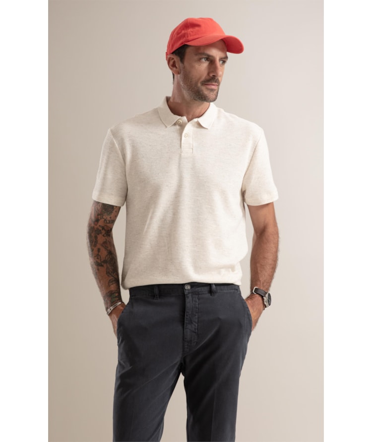 Polo Tricot Linen Natural
