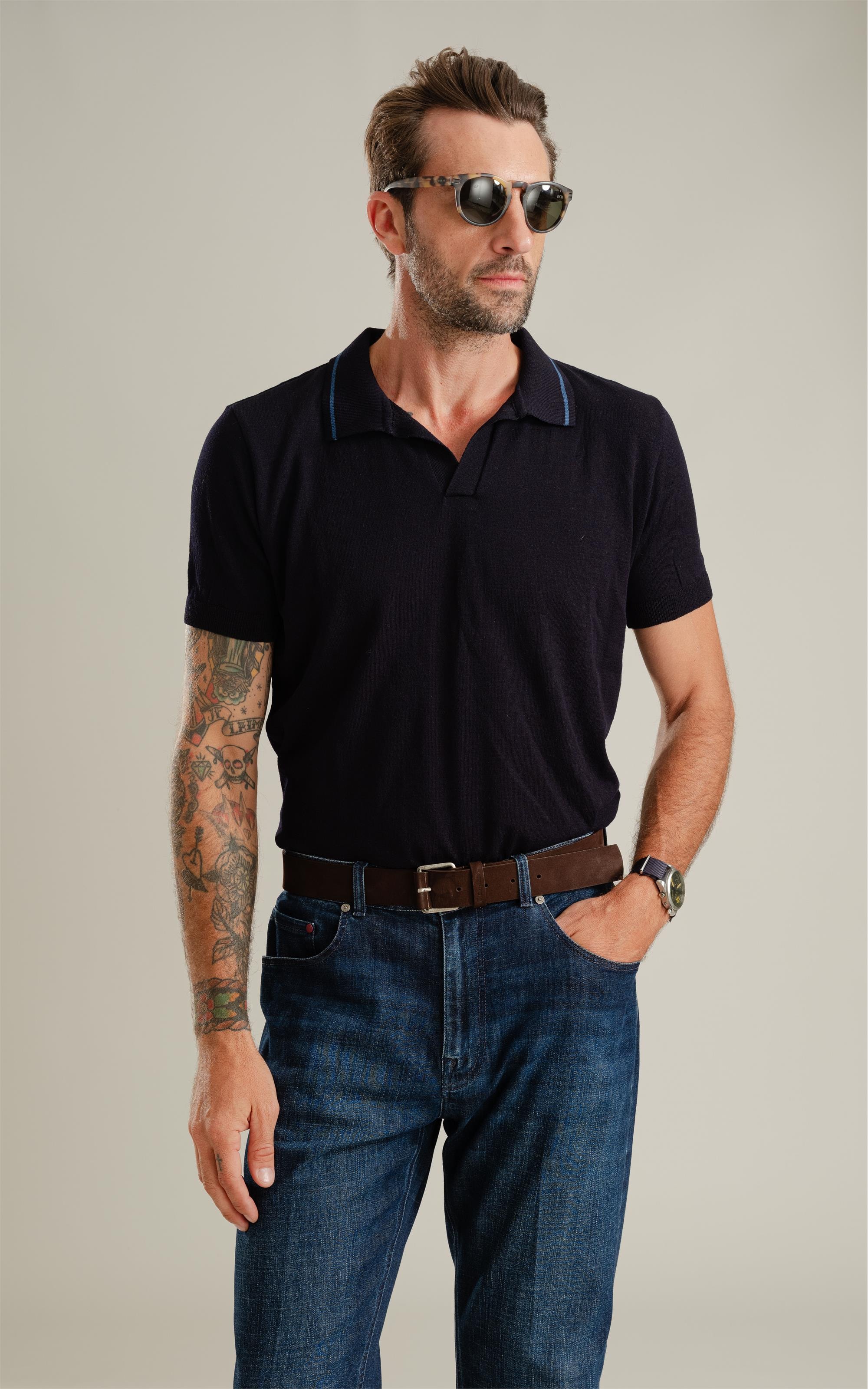 Polo Tricot Luc Dark Navy