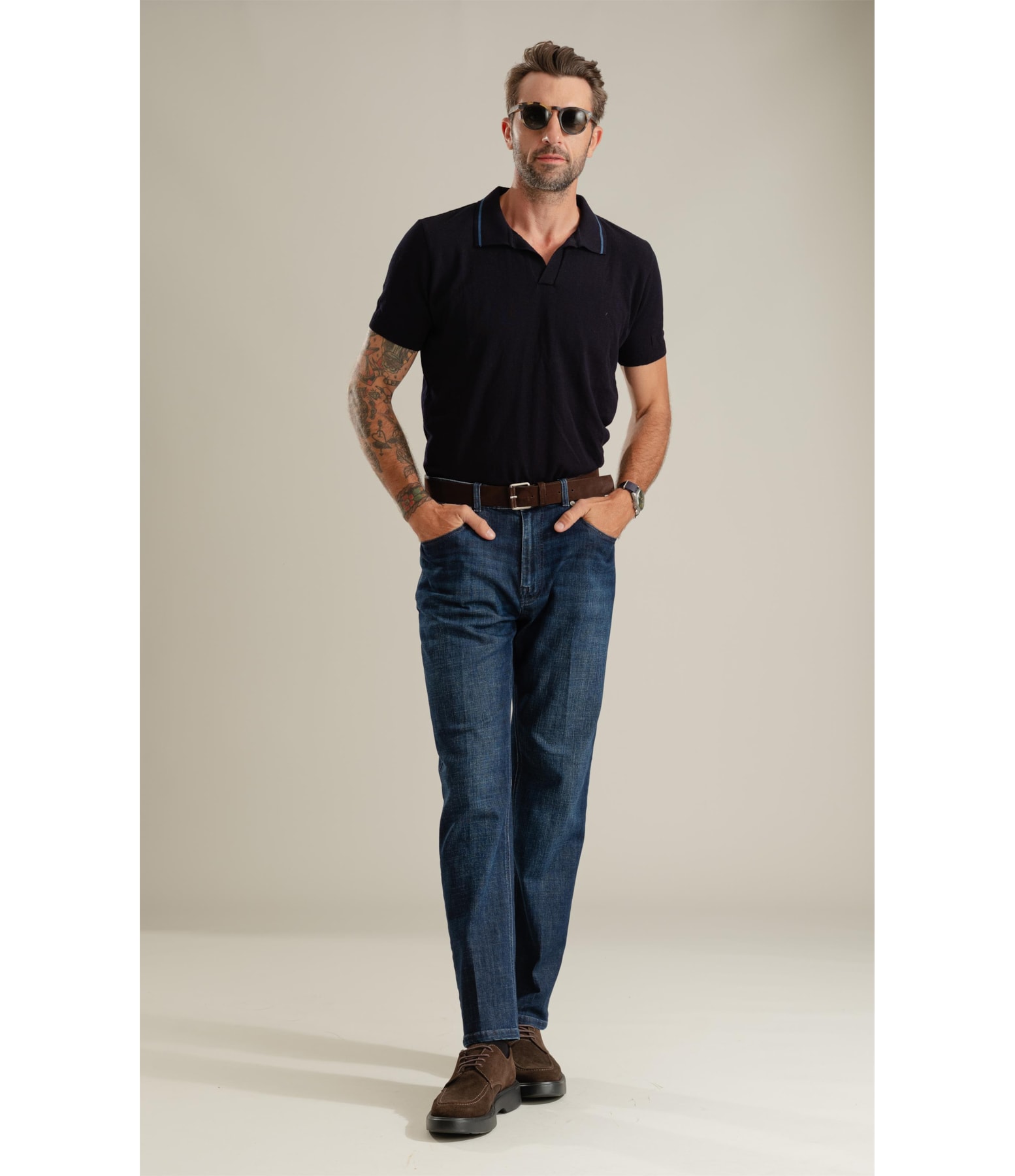 Polo Tricot Luc Dark Navy