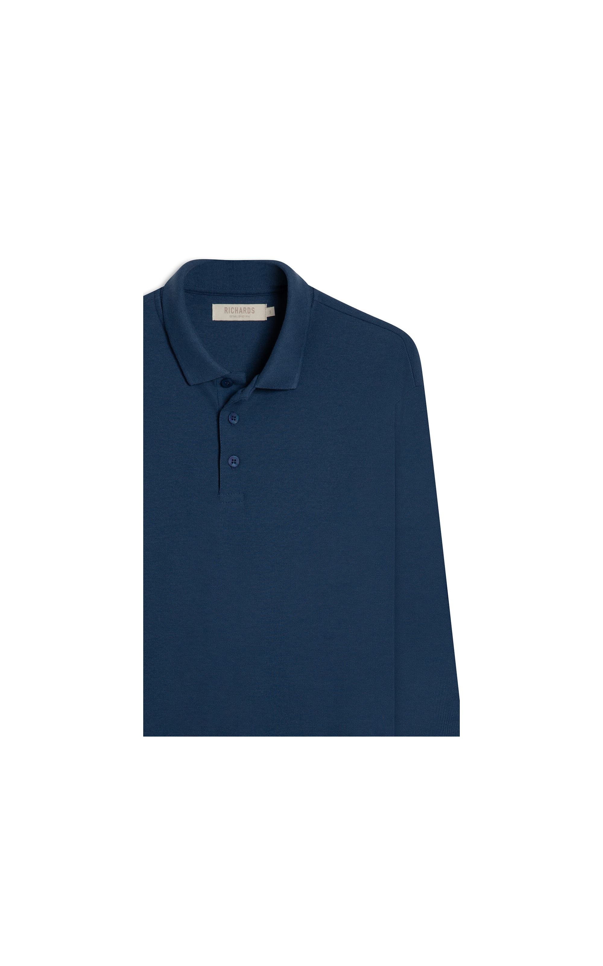 Polo Tricot Matt Ml Azul Jeans