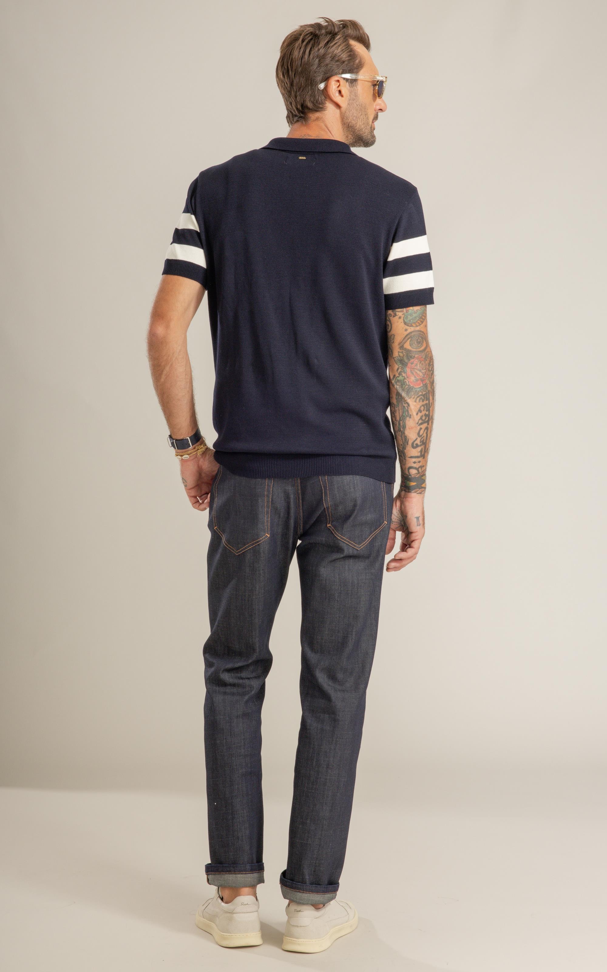 Polo Tricot Modal Dark Navy