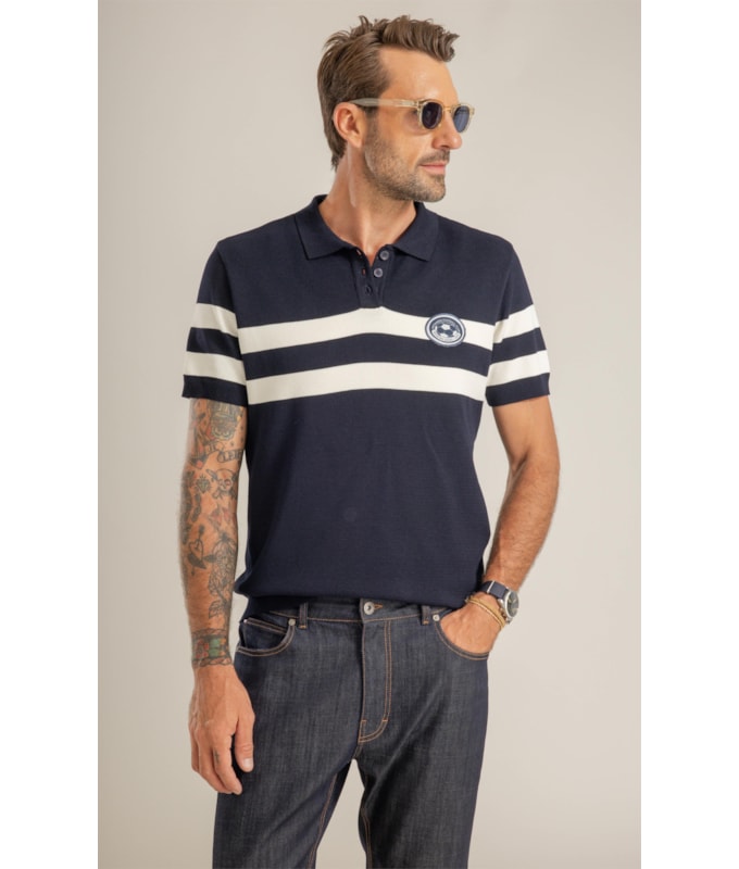Polo Tricot Modal Dark Navy
