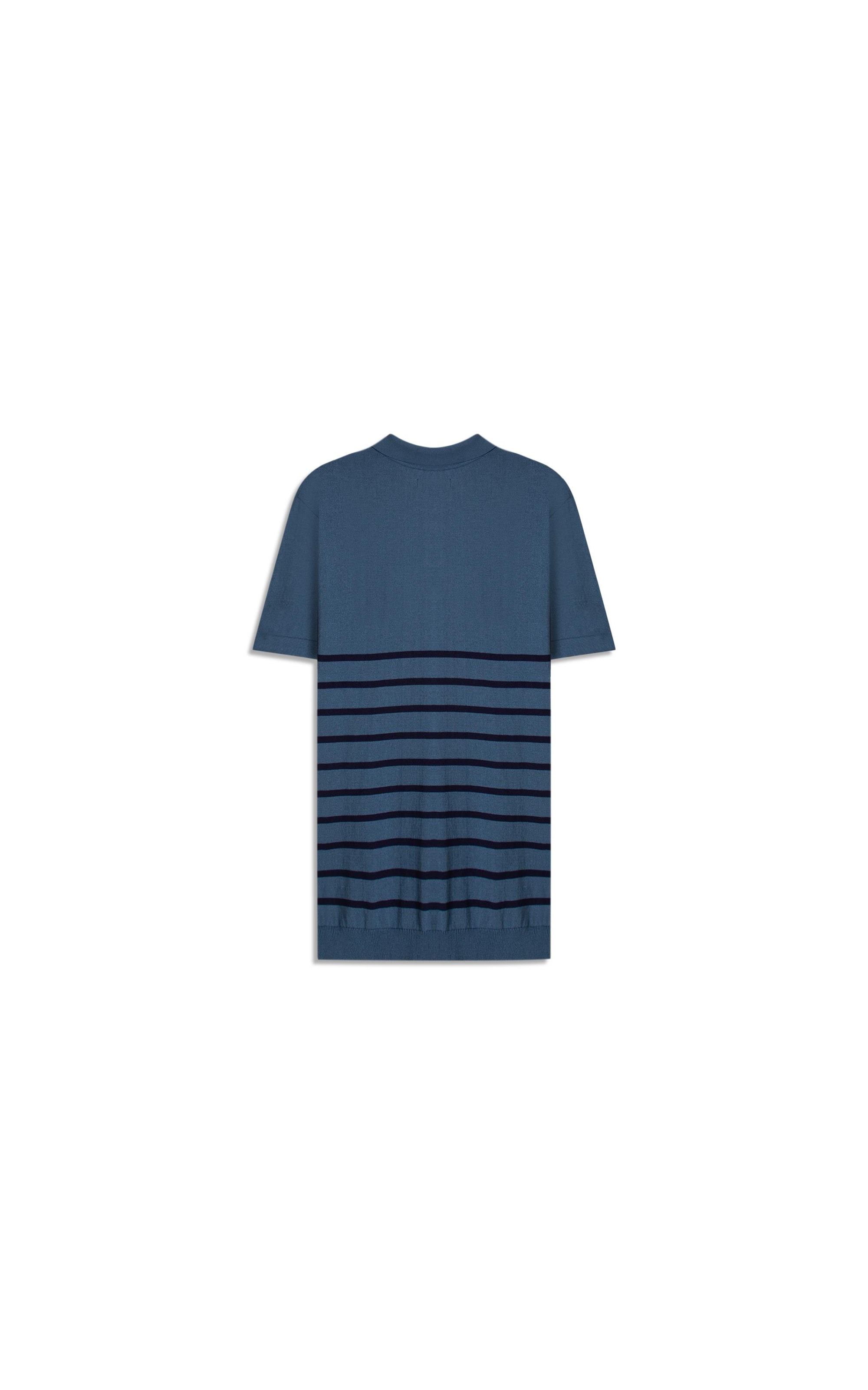 Polo Tricot Vitor Azul Jeans