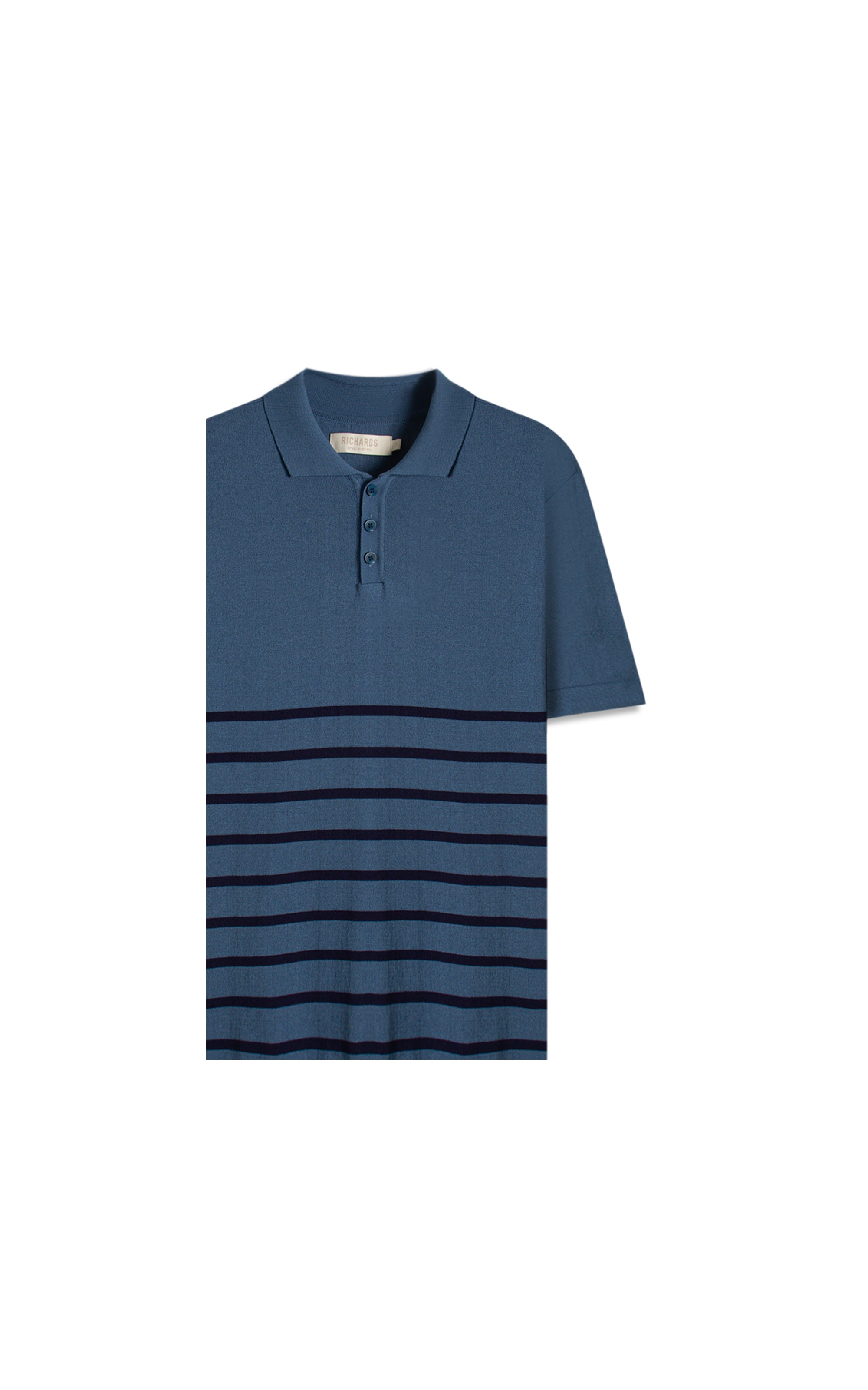 Polo Tricot Vitor Azul Jeans