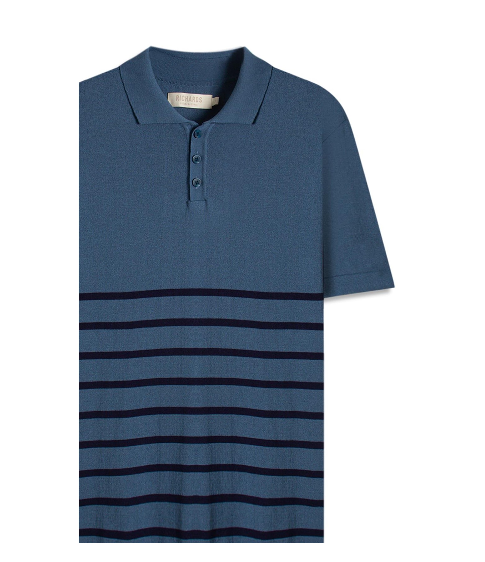 Polo Tricot Vitor Azul Jeans