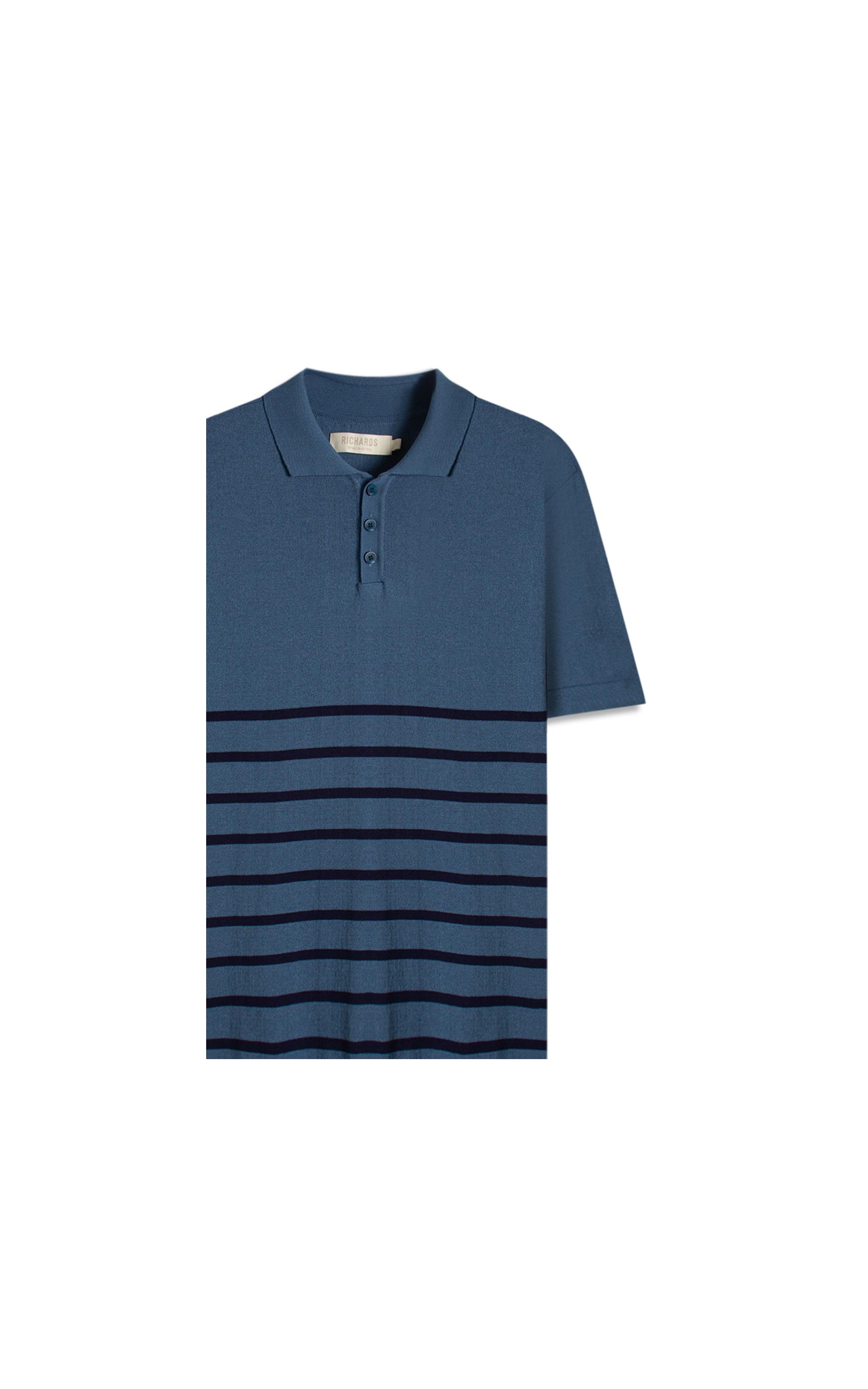 Polo Tricot Vitor Azul Jeans