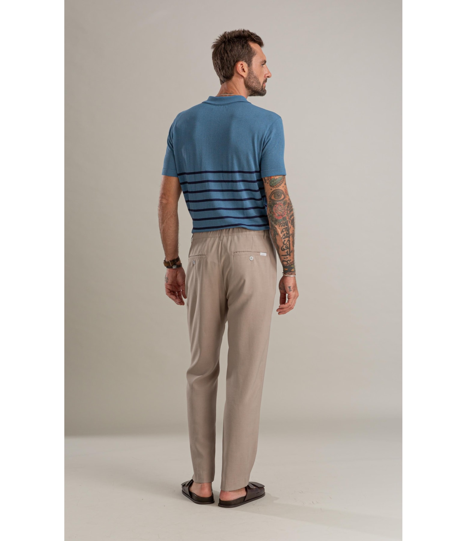 Polo Tricot Vitor Azul Jeans