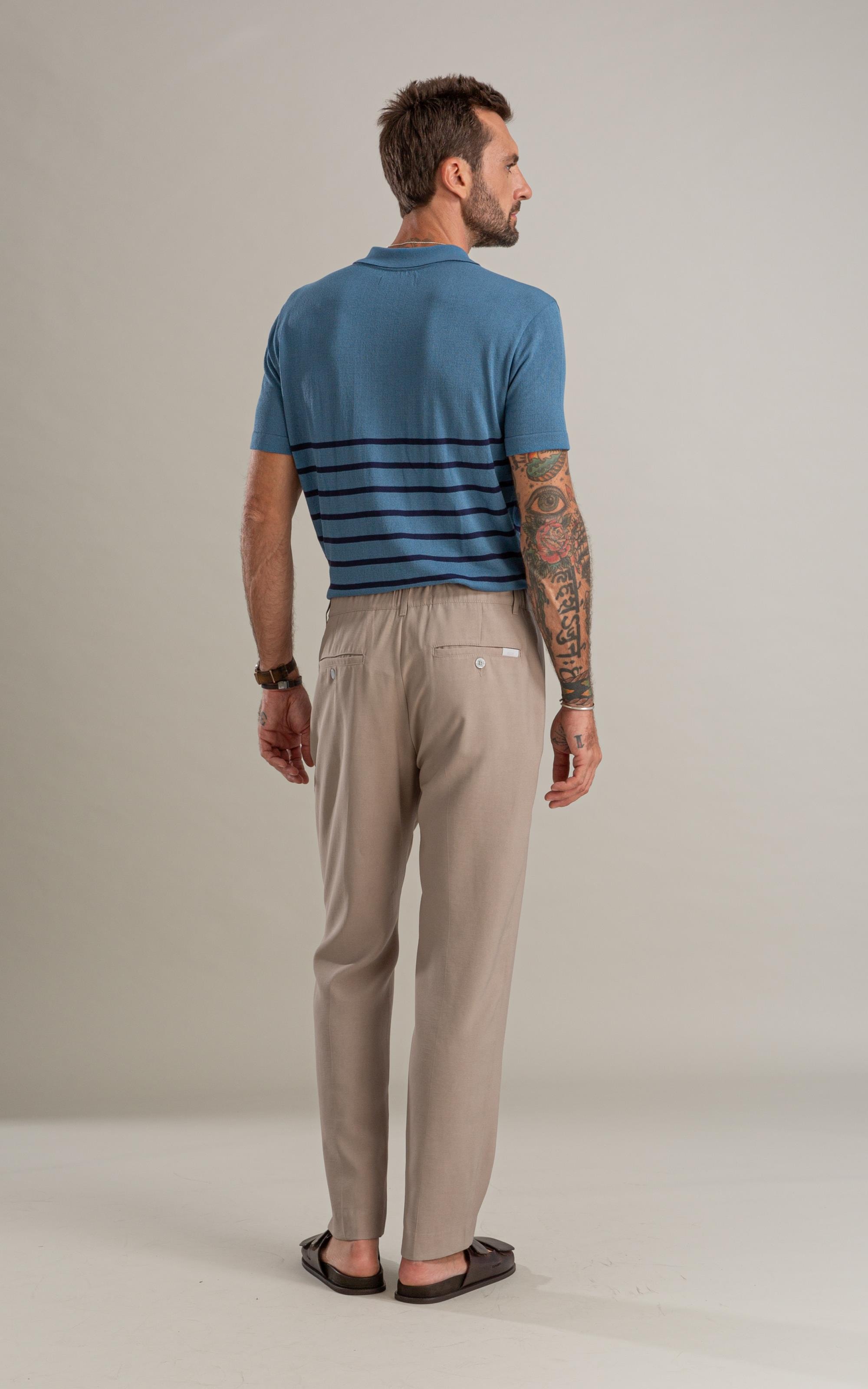 Polo Tricot Vitor Azul Jeans