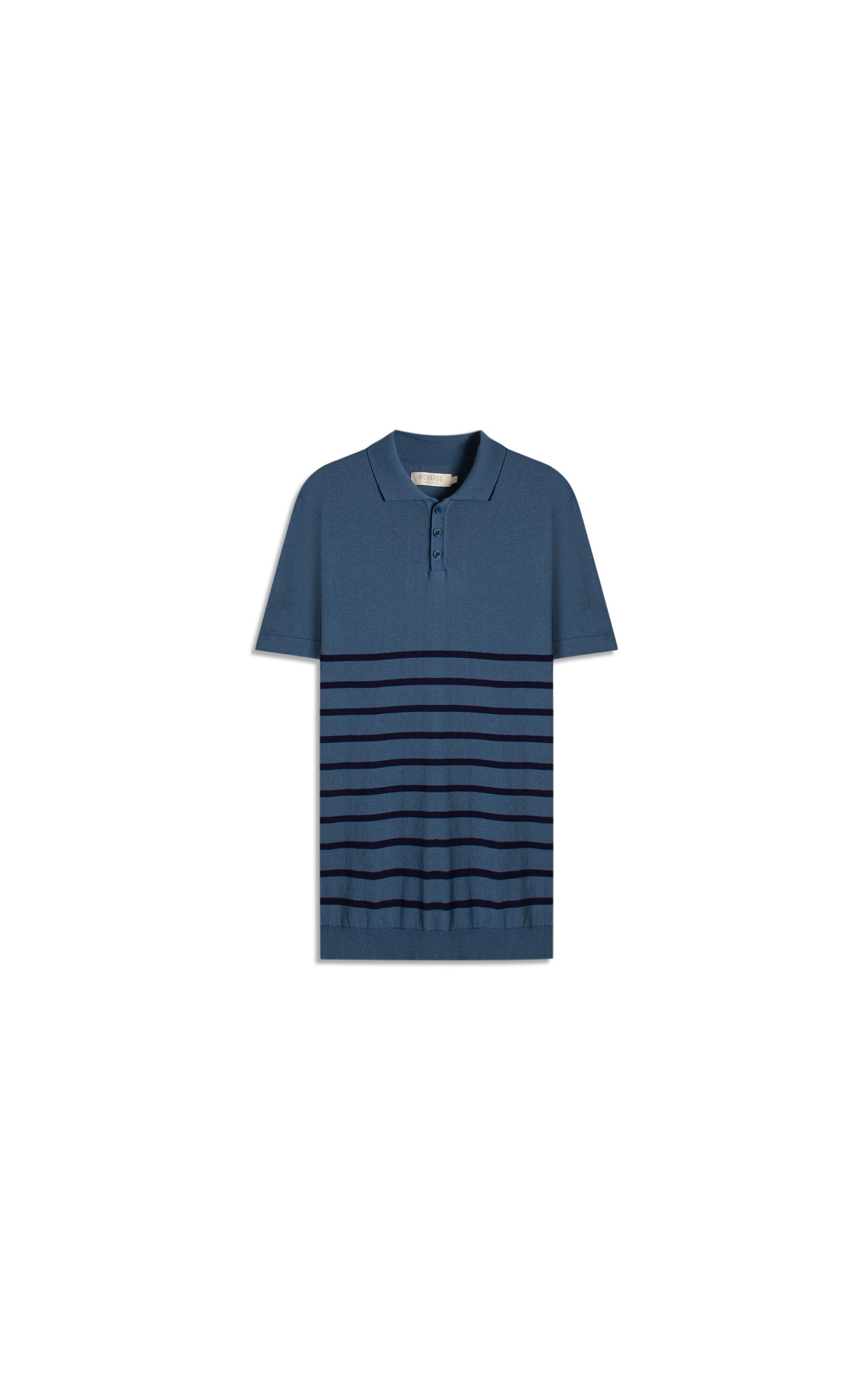 Polo Tricot Vitor Azul Jeans