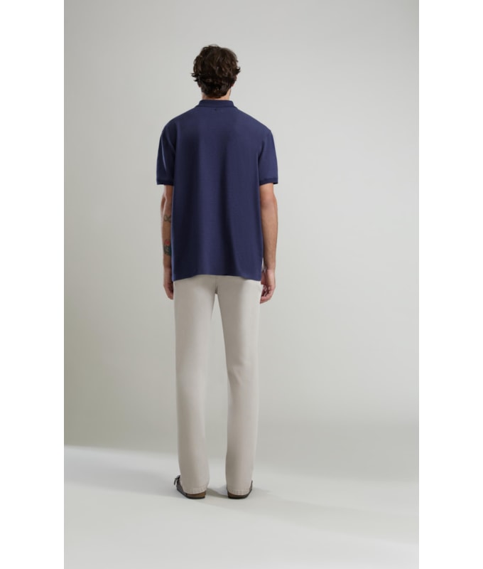 Polo Tricot Zest Mc Basic Fit Dark Navy