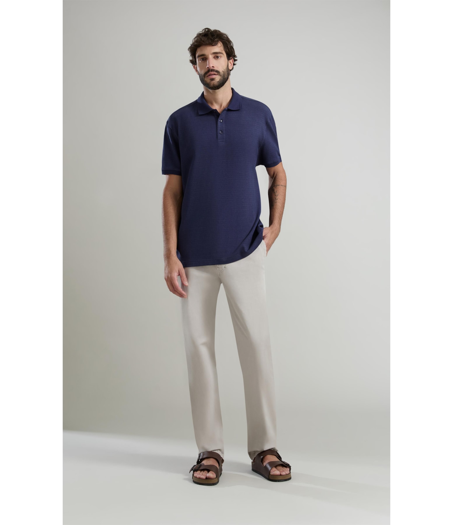 Polo Tricot Zest Mc Basic Fit Dark Navy