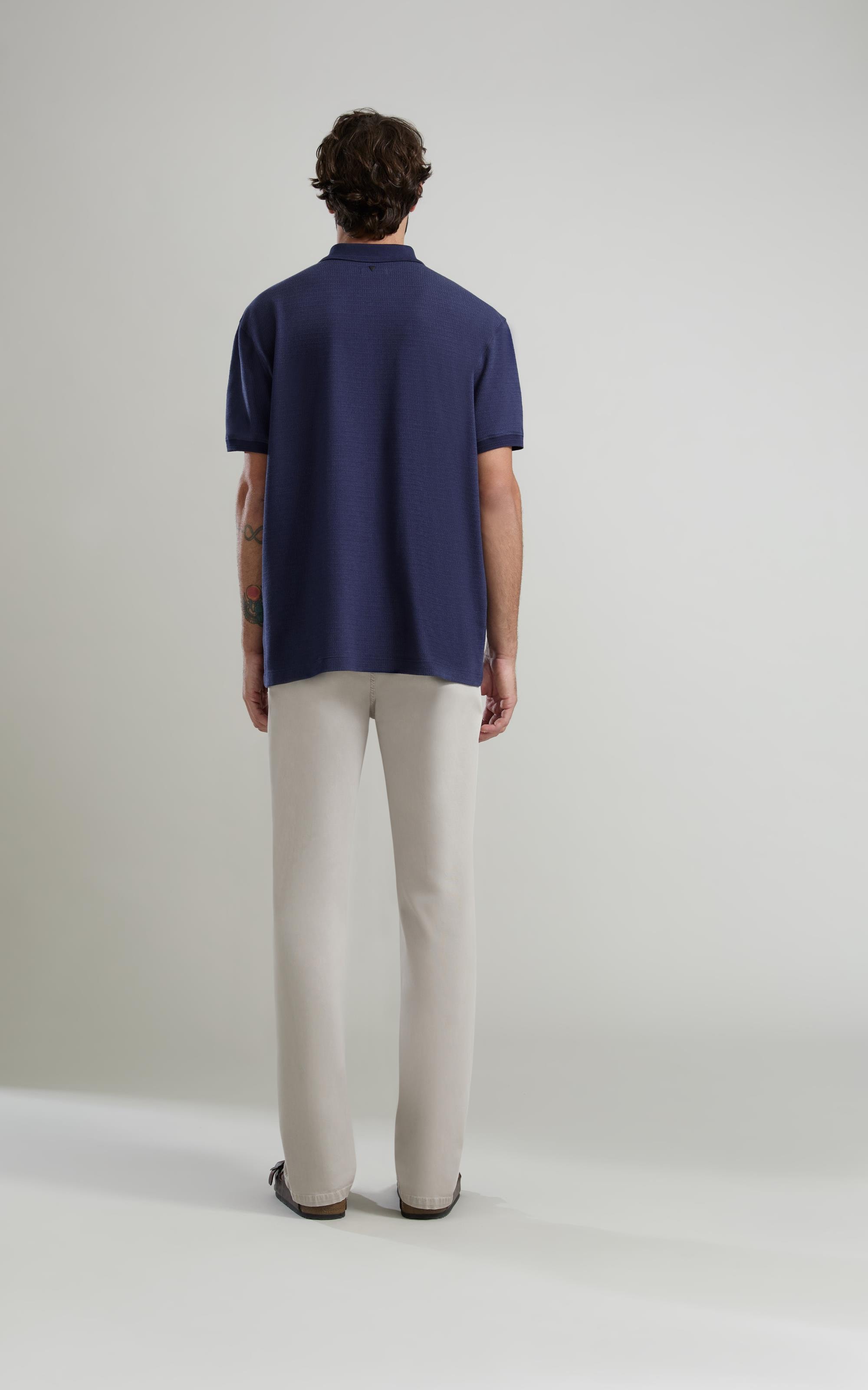 Polo Tricot Zest Mc Basic Fit Dark Navy