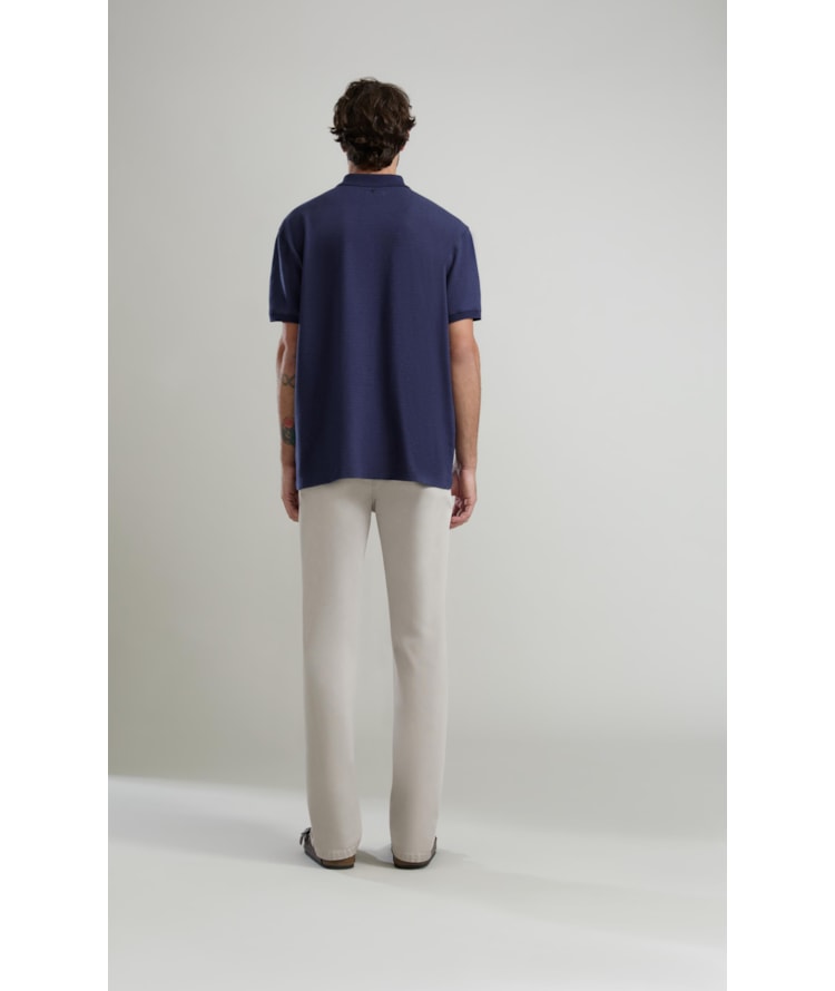 Polo Tricot Zest Mc Basic Fit Dark Navy
