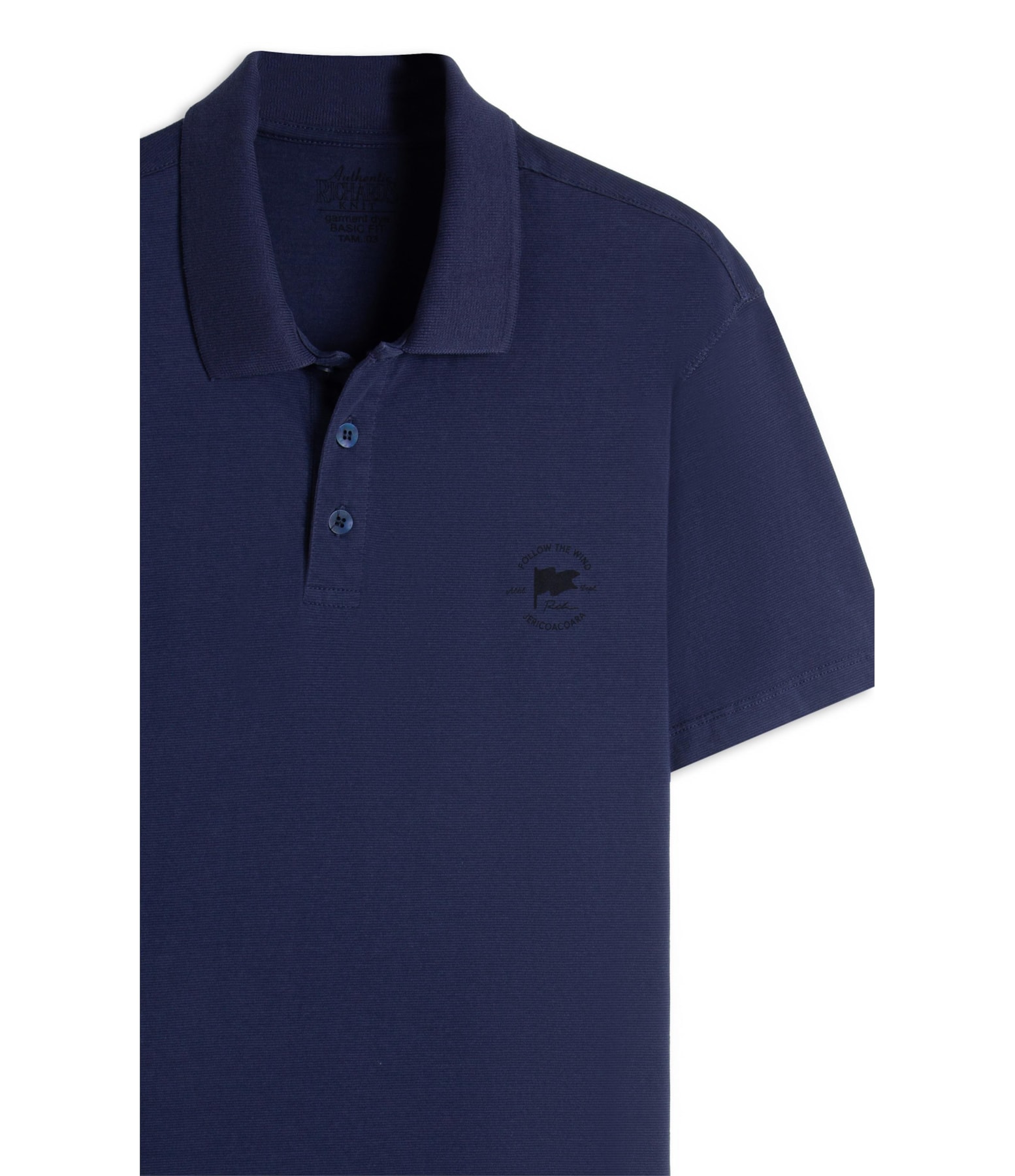 Polo Zebrinha Mc Basic Fit Marinho