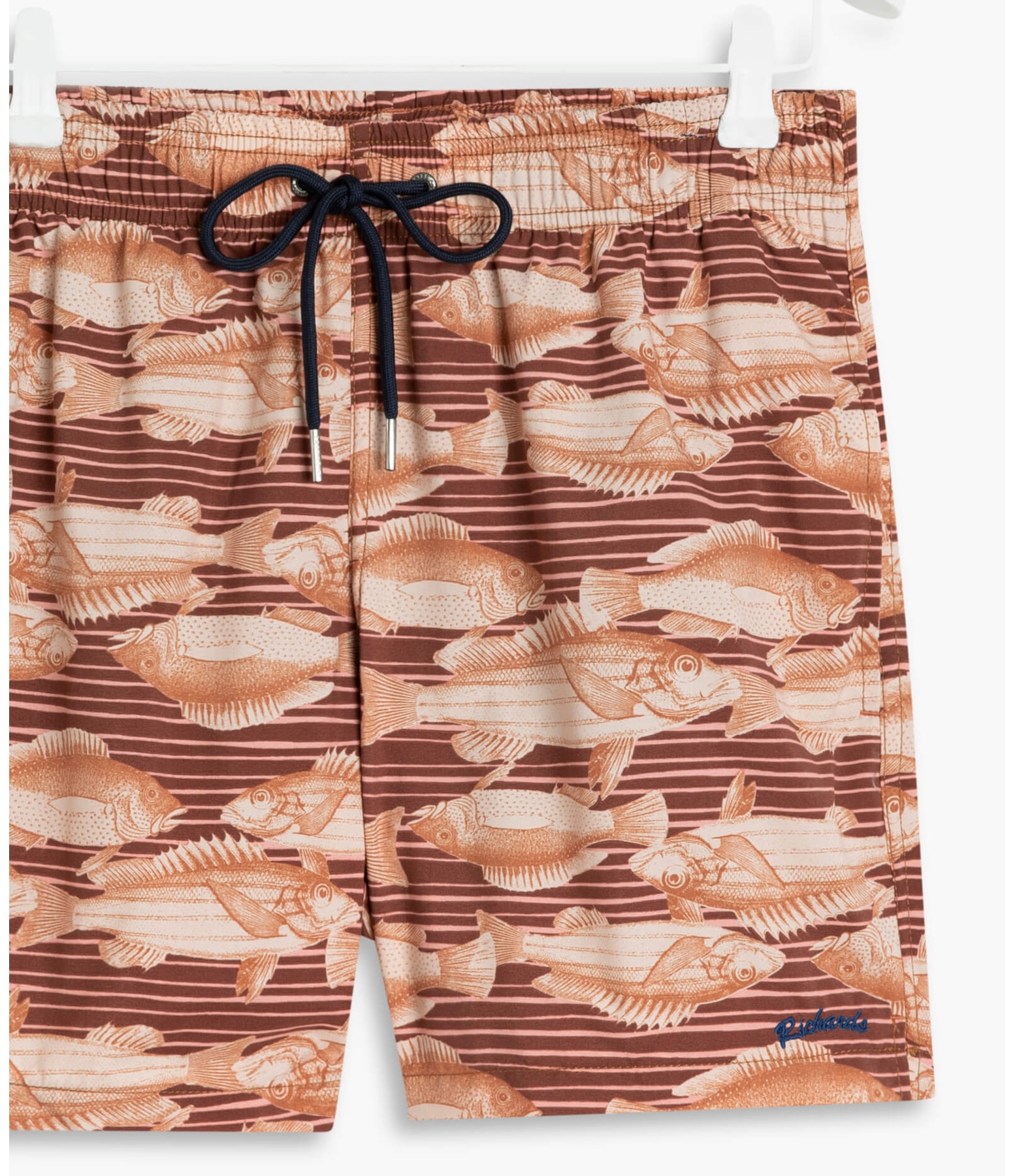 Printed Beach Short Smak Dark Brown