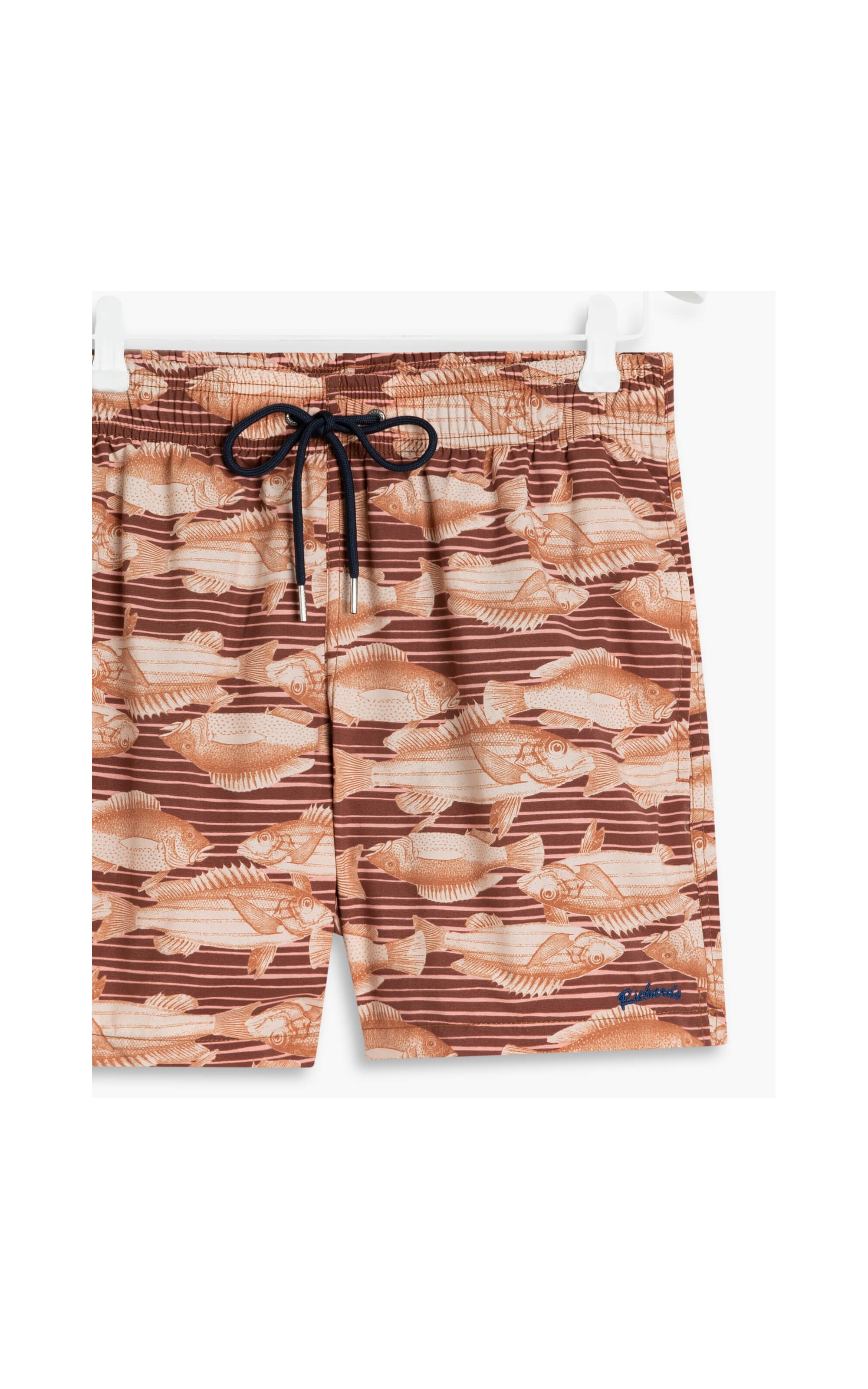 Printed Beach Short Smak Dark Brown