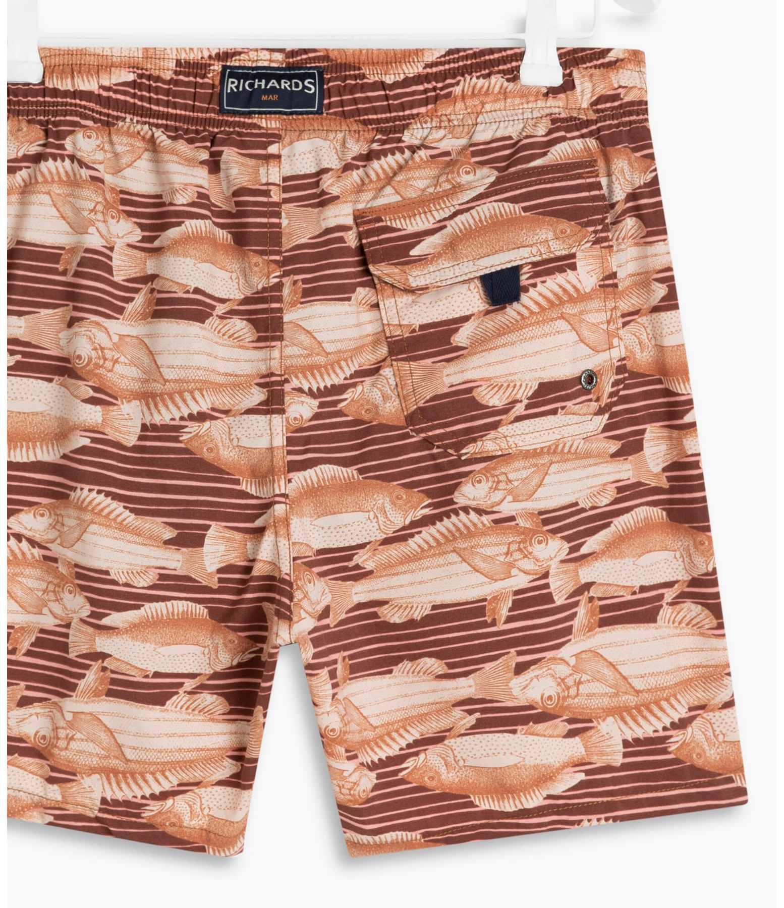 Printed Beach Short Smak Dark Brown