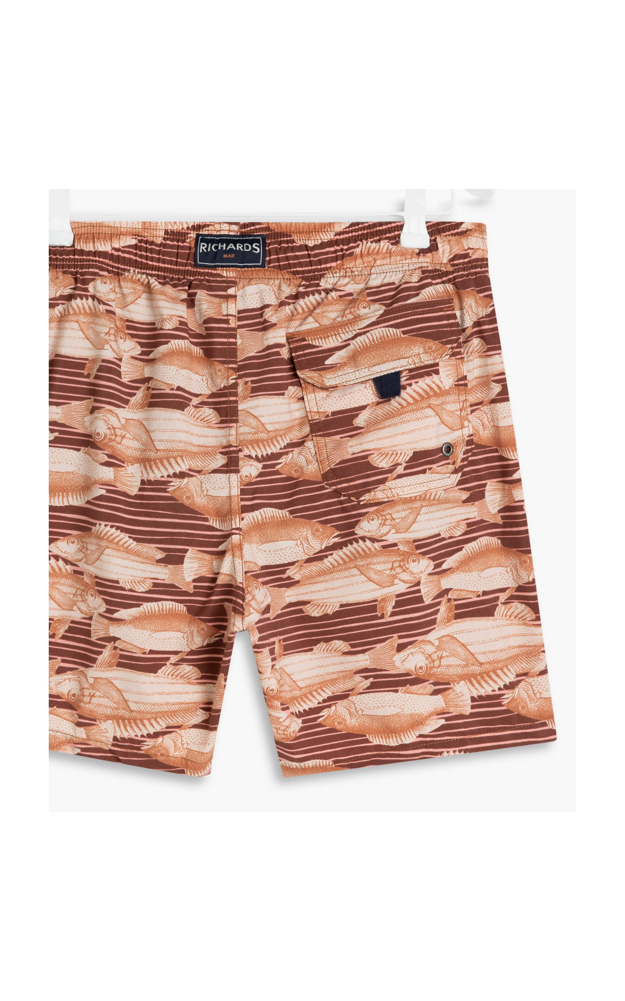 Printed Beach Short Smak Dark Brown