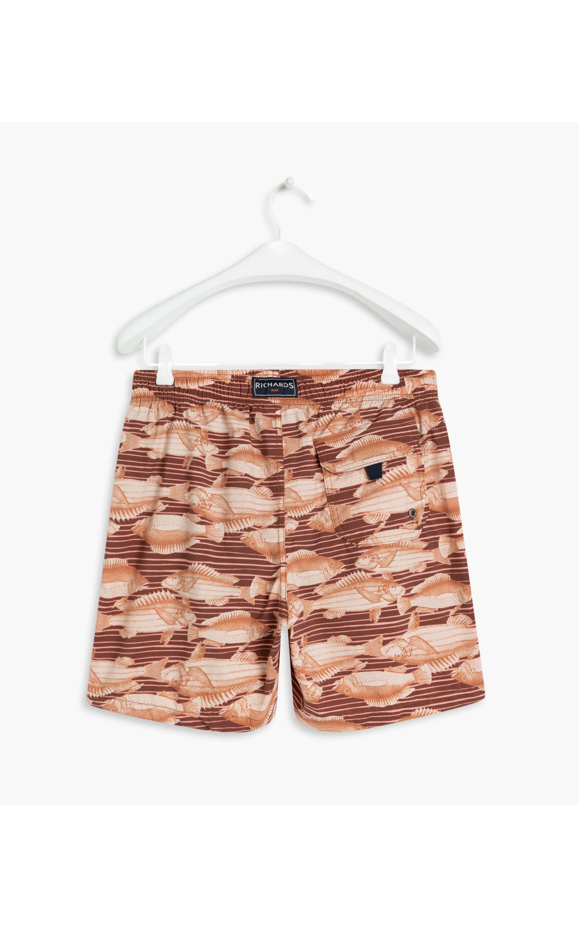 Printed Beach Short Smak Dark Brown