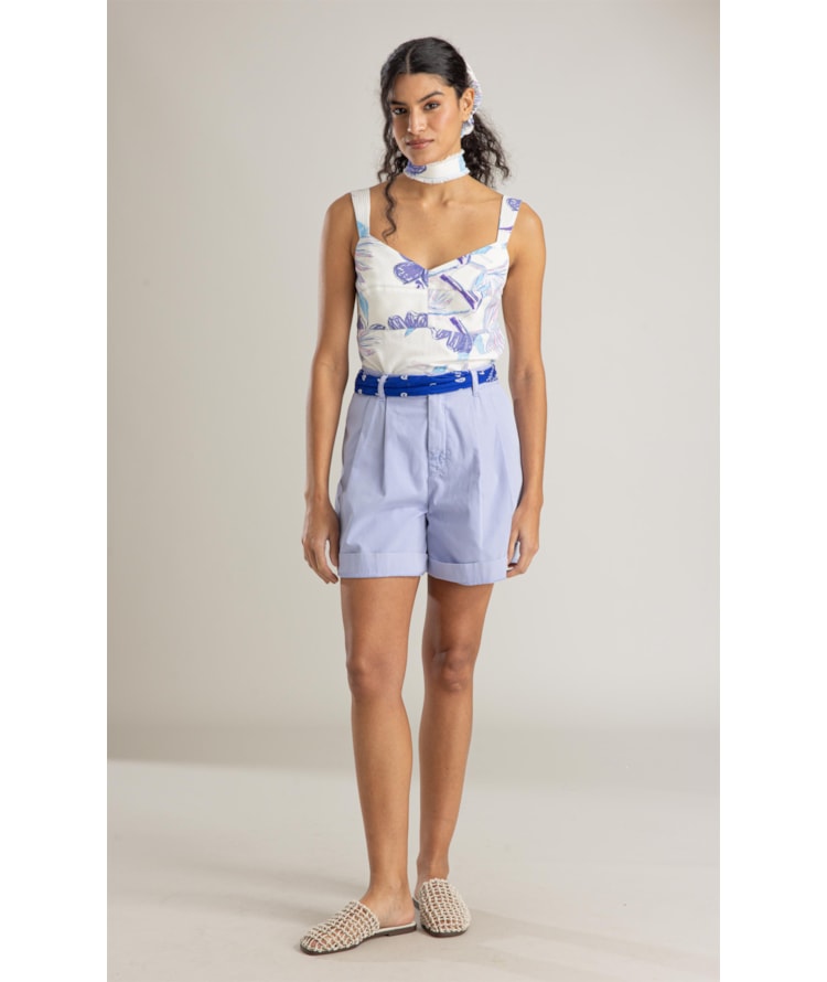 Regata Amelia Caete Linho Blend Branco