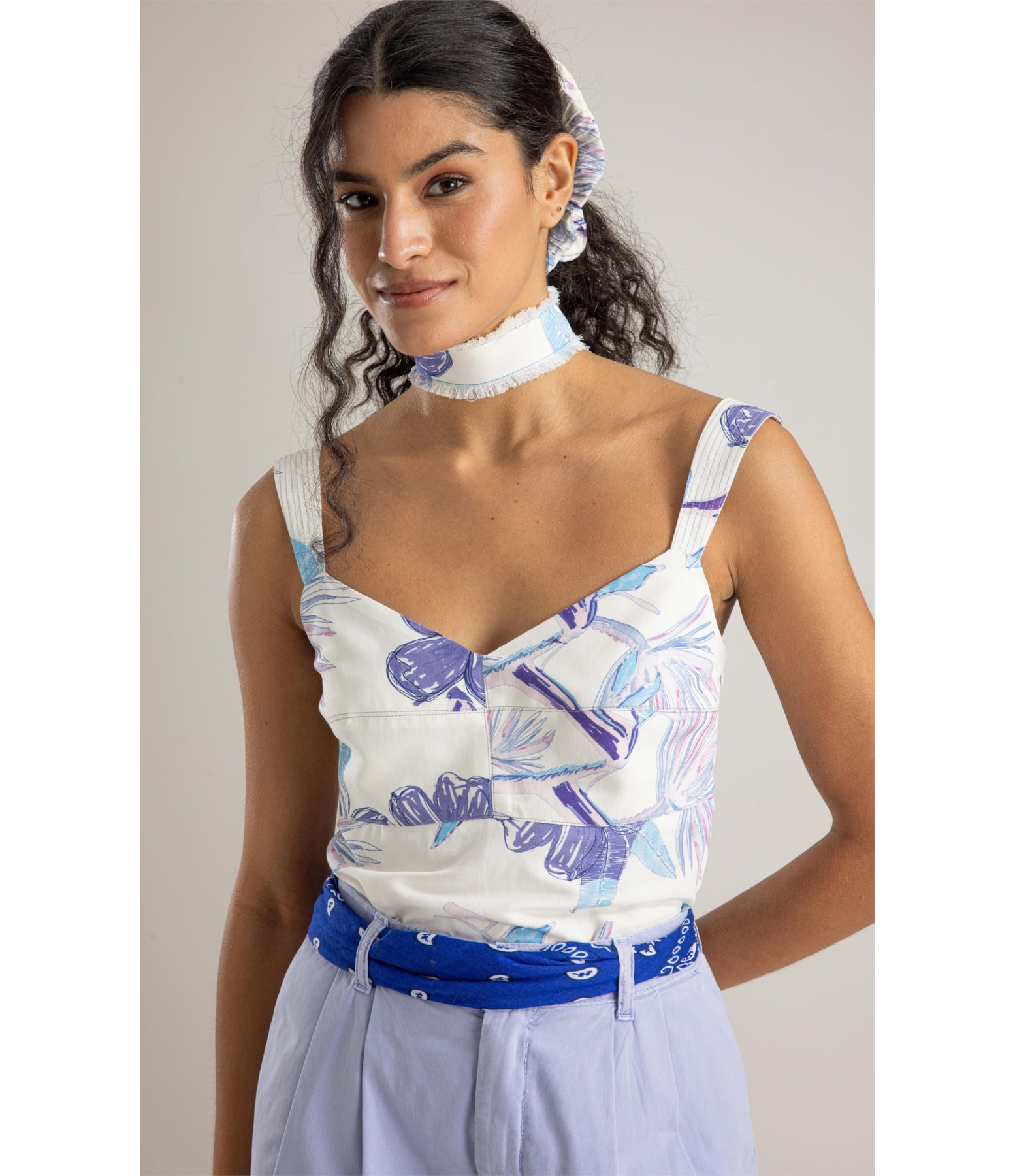 Regata Amelia Caete Linho Blend Branco