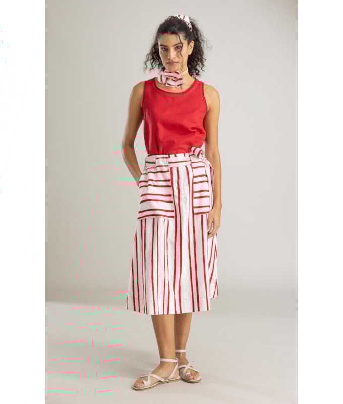 Regata Ana Linho Blend Cereja