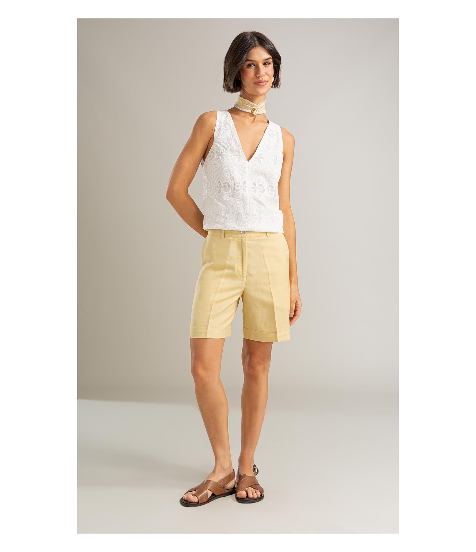 Regata Anne Laise Bordado Off White