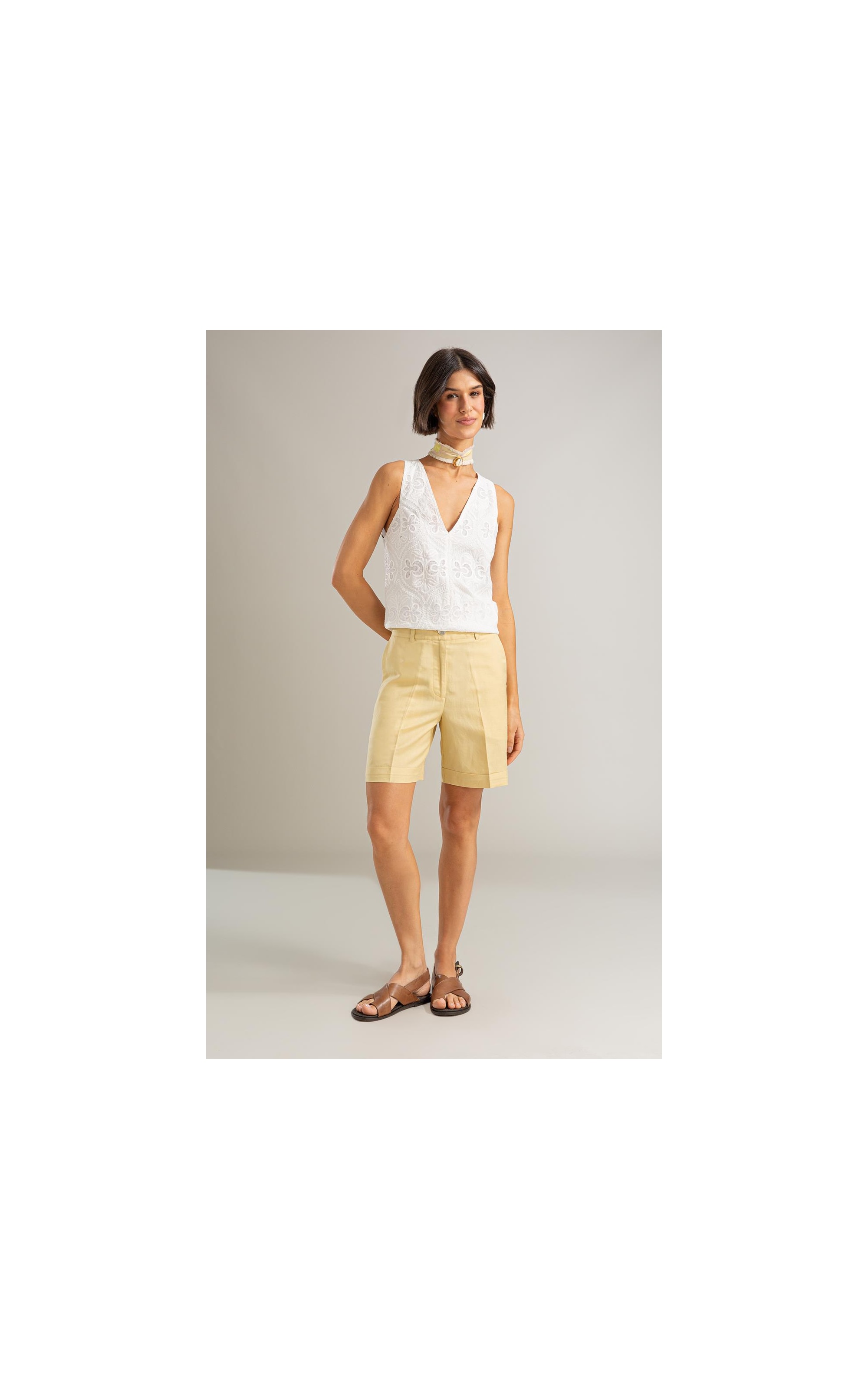 Regata Anne Laise Bordado Off White