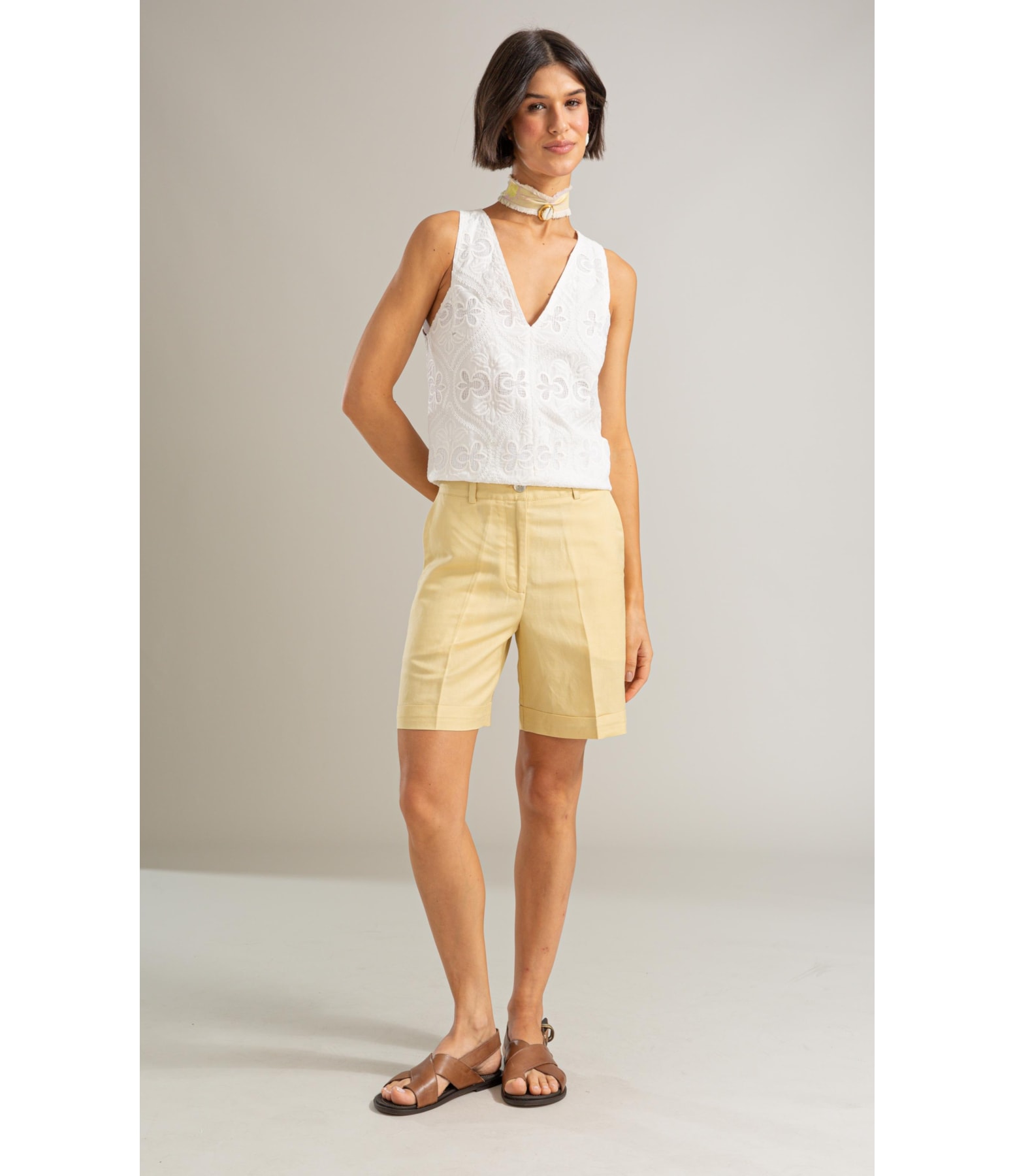 Regata Anne Laise Bordado Off White