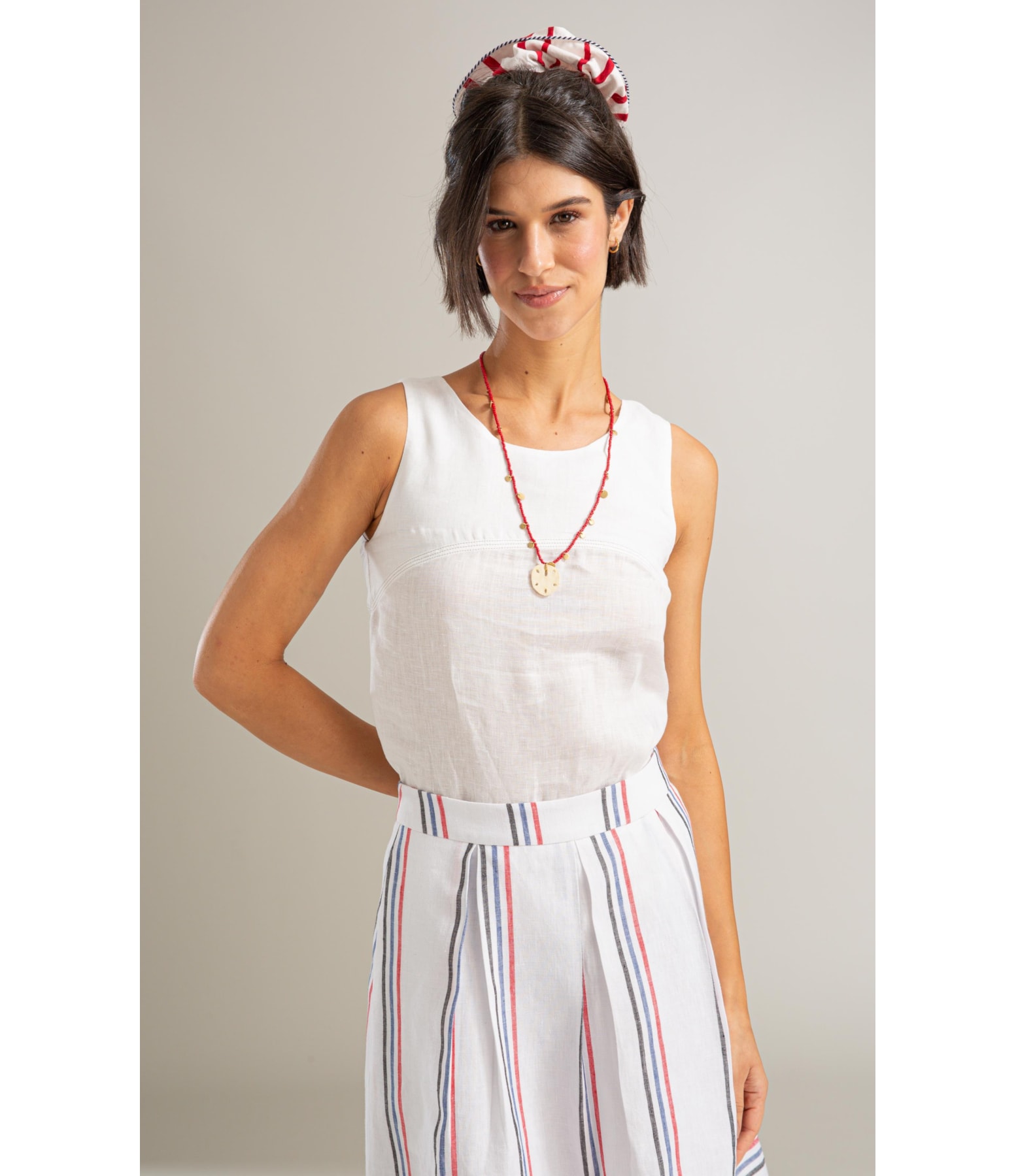 Regata Cleo Linho Branco