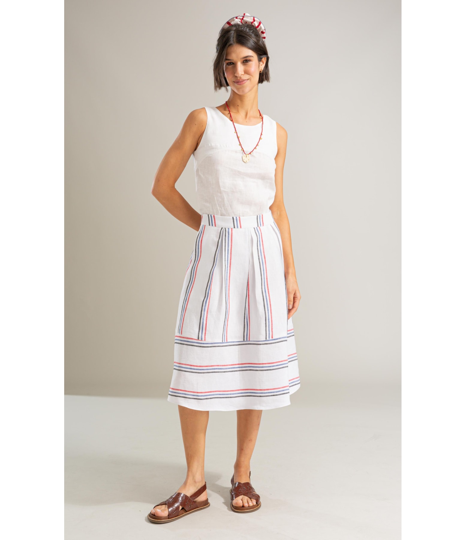 Regata Cleo Linho Branco