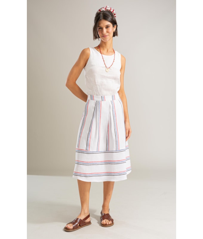 Regata Cleo Linho Branco