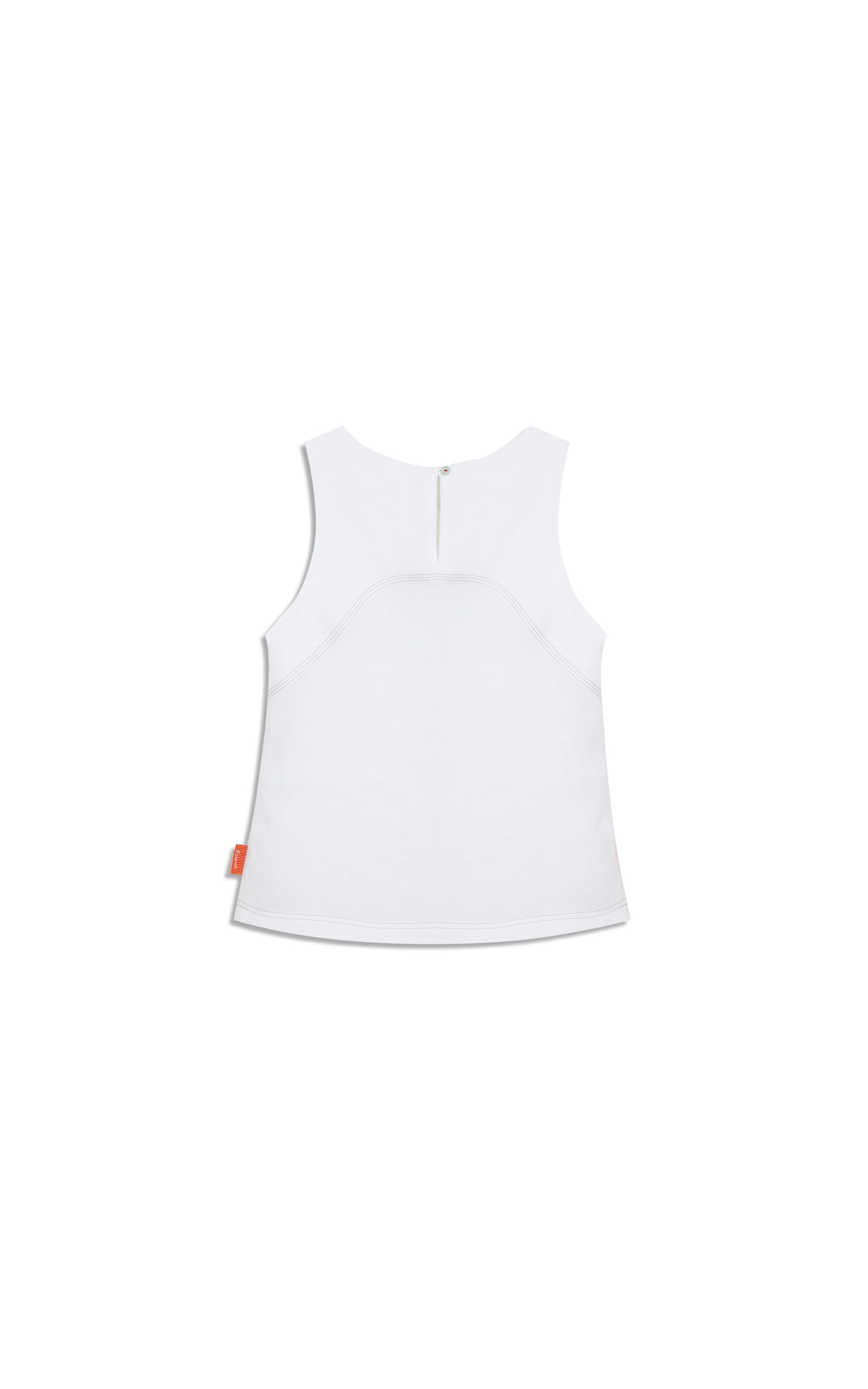 Regata Cleo Puro Linho Branco