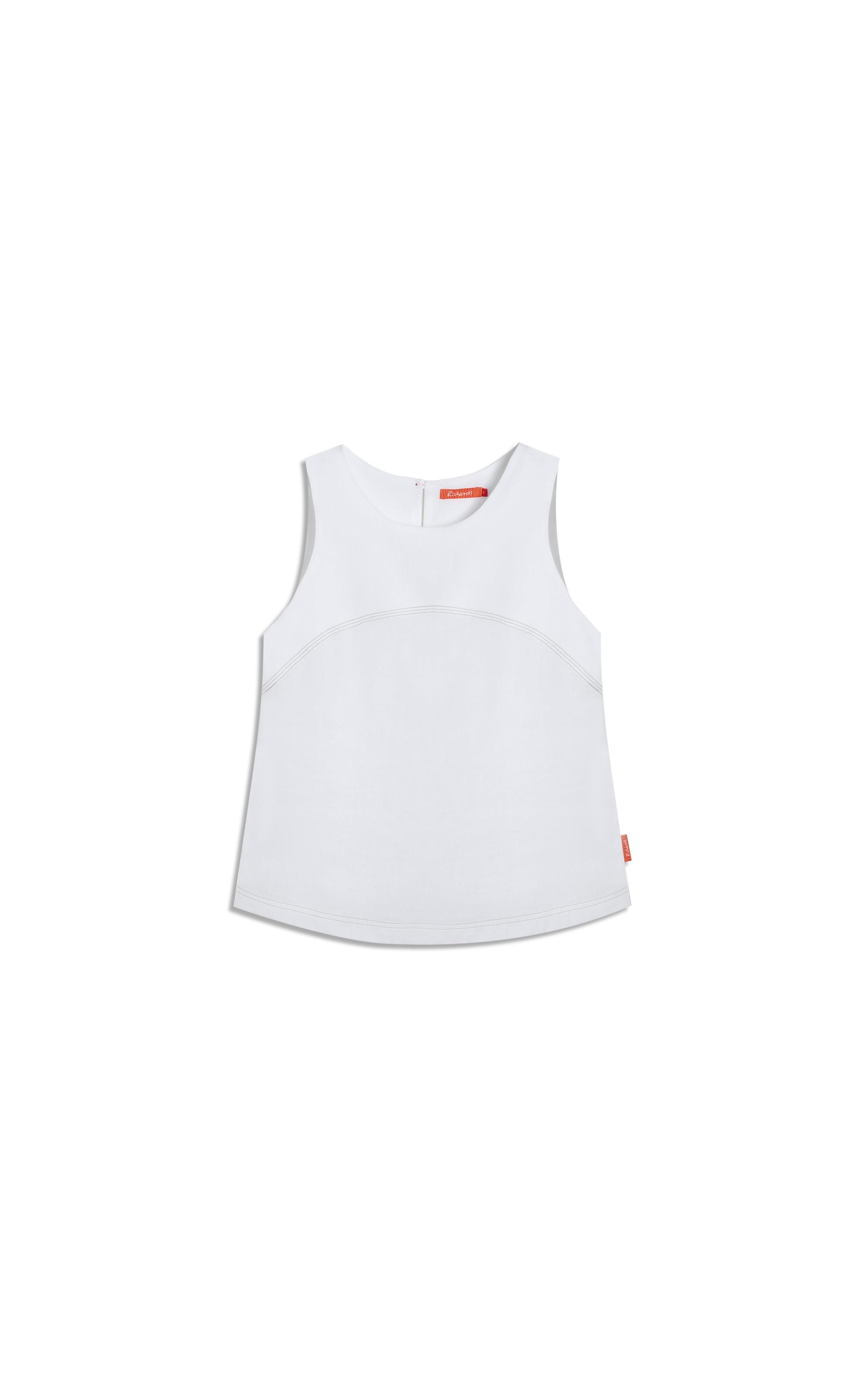 Regata Cleo Puro Linho Branco