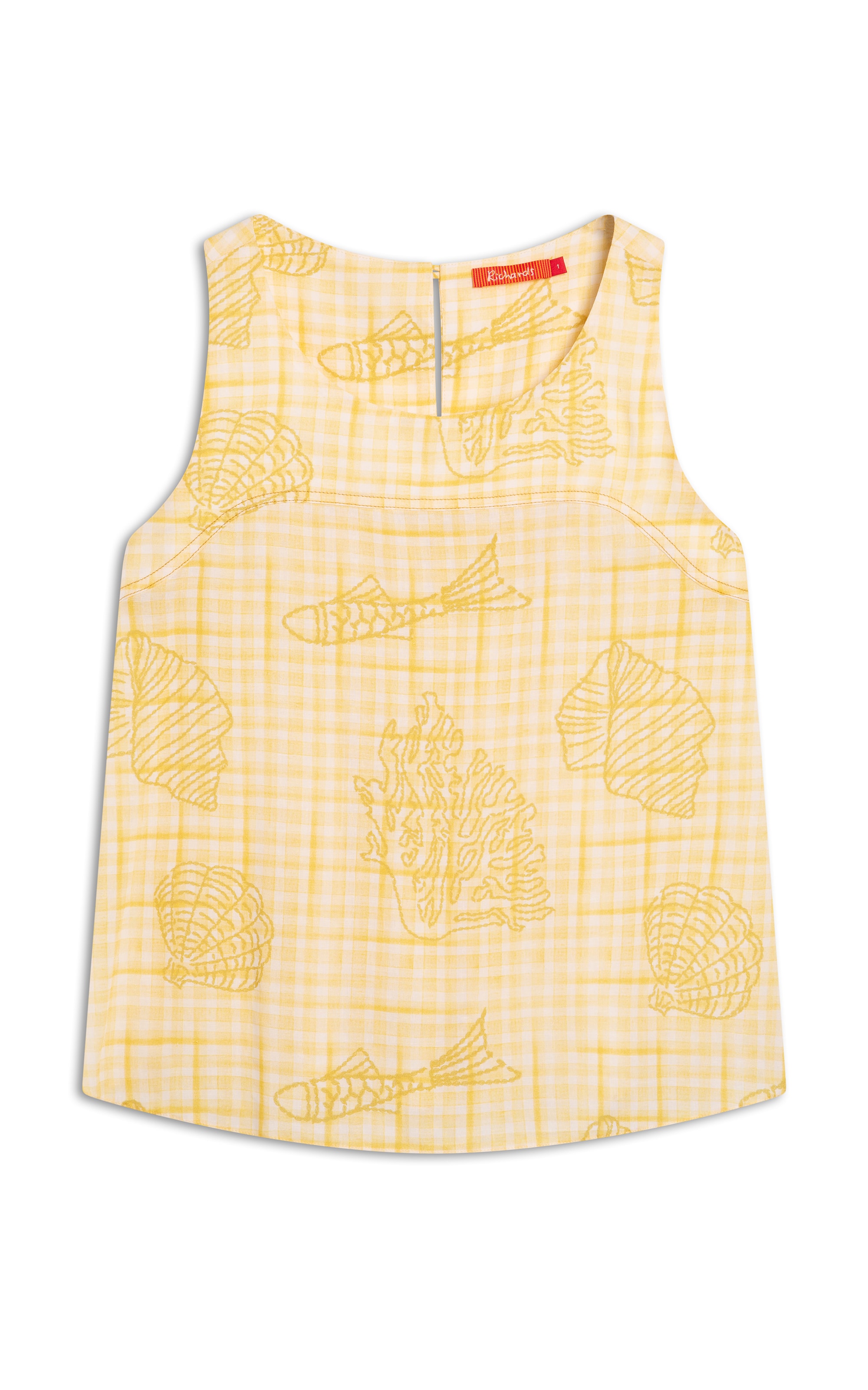 Regata Elle Vichy Linho Amarelo